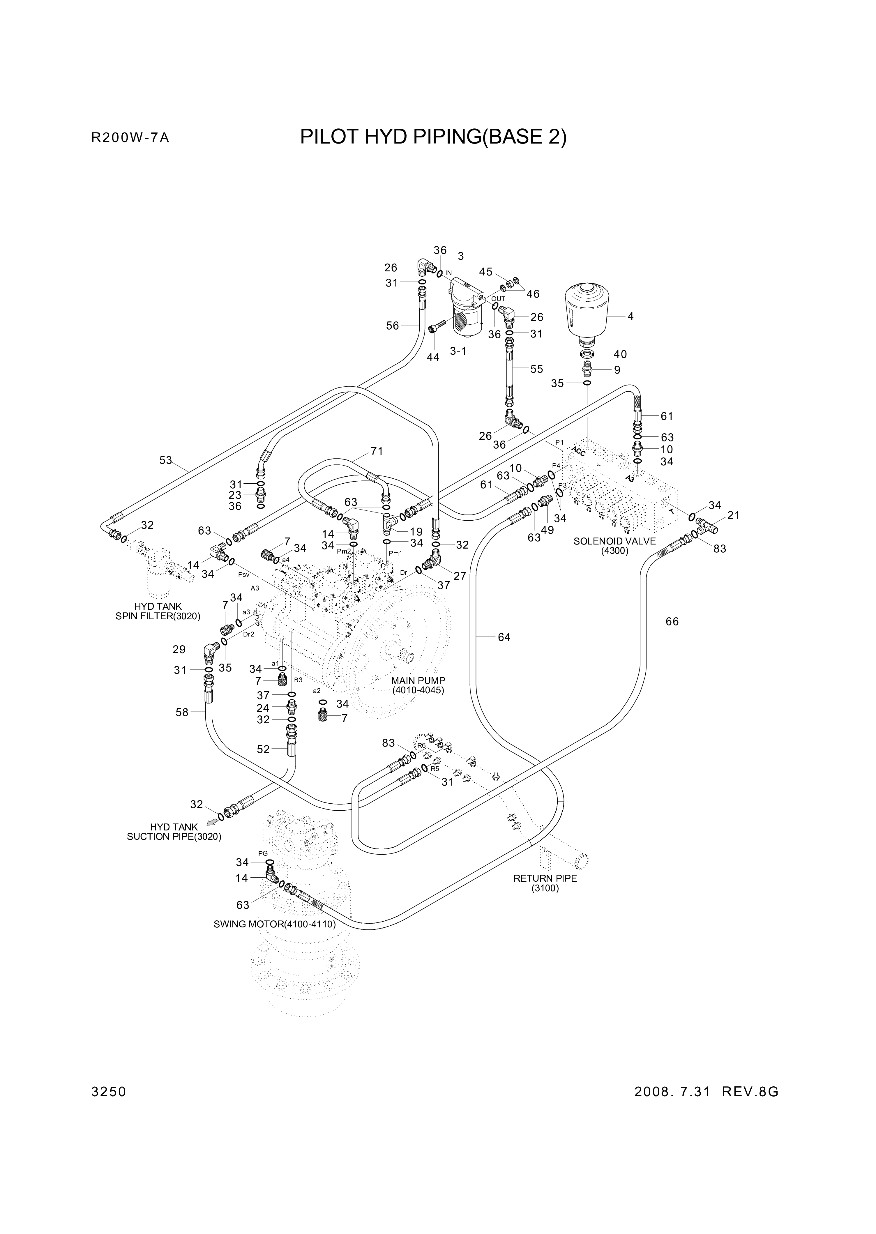 drawing for Hyundai Construction Equipment P930-082046 - HOSE ASSY-ORFS&THD (figure 4)