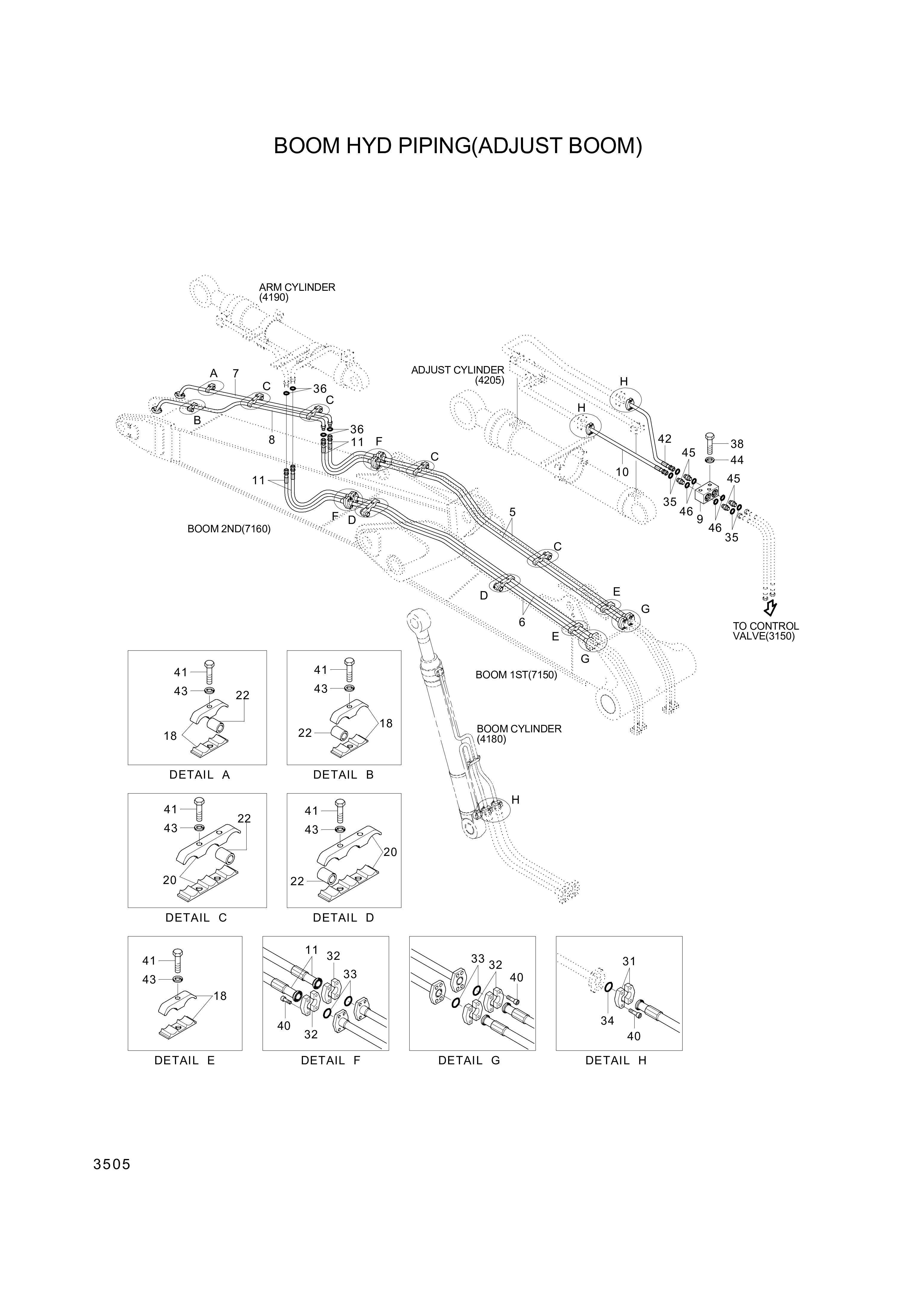 drawing for Hyundai Construction Equipment P940-127321 - HOSE ASSY-ORFS&FLG (figure 3)