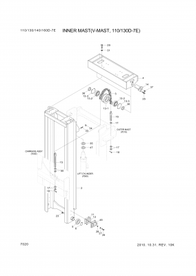 Technical drawing of Hyundai Construction Equipment S206-30100V NUT-HEX with dimensions and layout (figure 5)