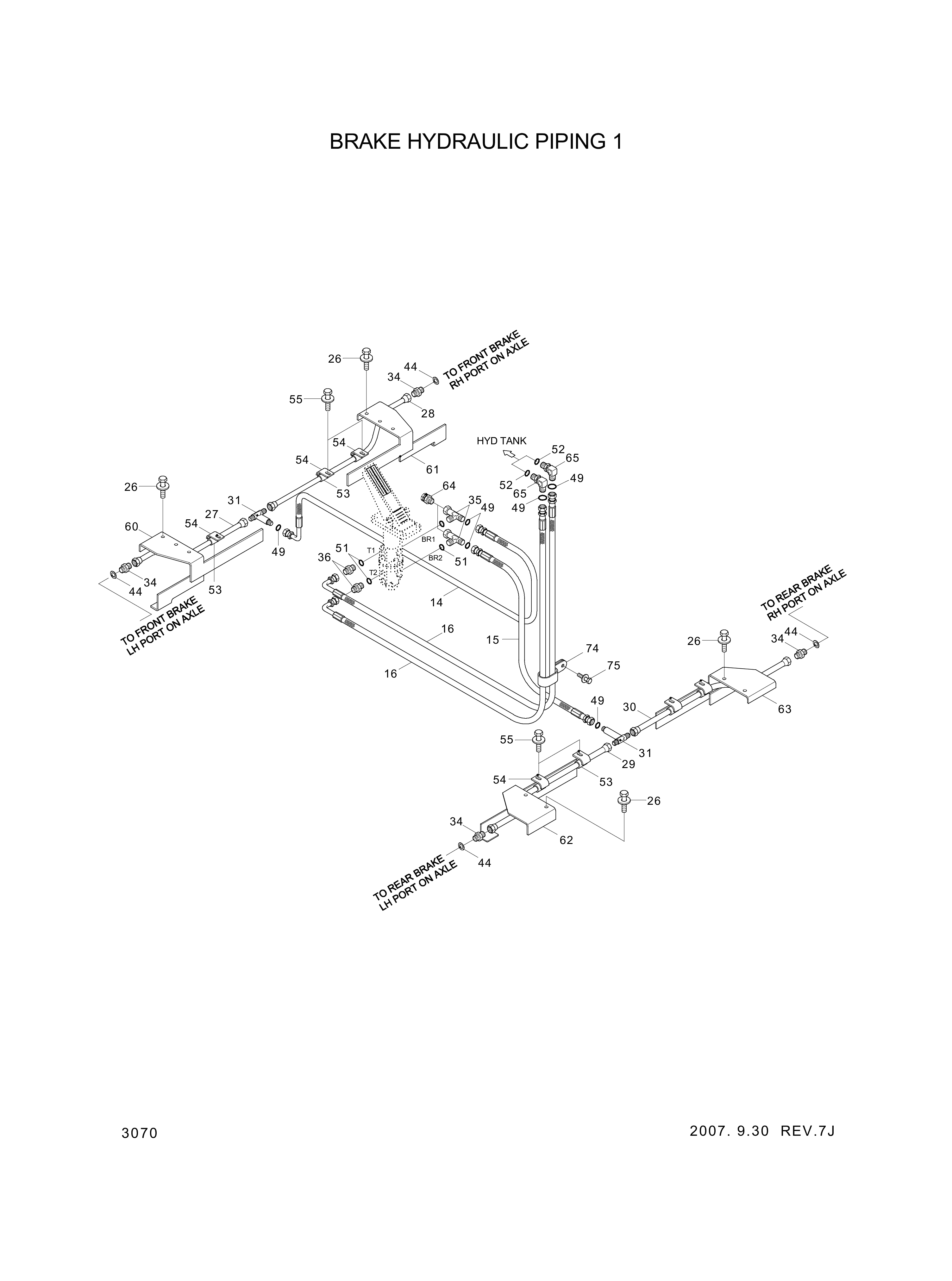 drawing for Hyundai Construction Equipment P930-062053 - HOSE ASSY-ORFS&THD (figure 2)