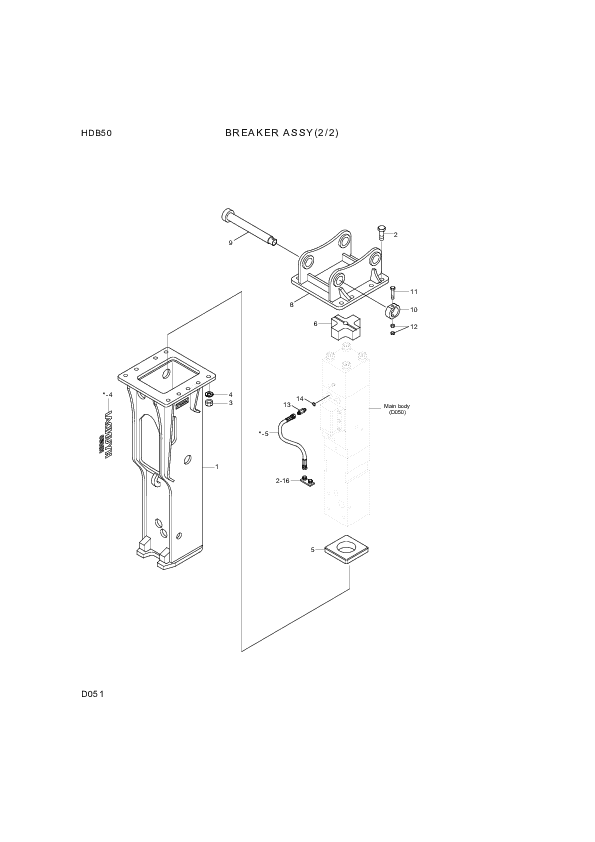 drawing for Hyundai Construction Equipment 014A15-1024 - NUT-HEX (figure 5)