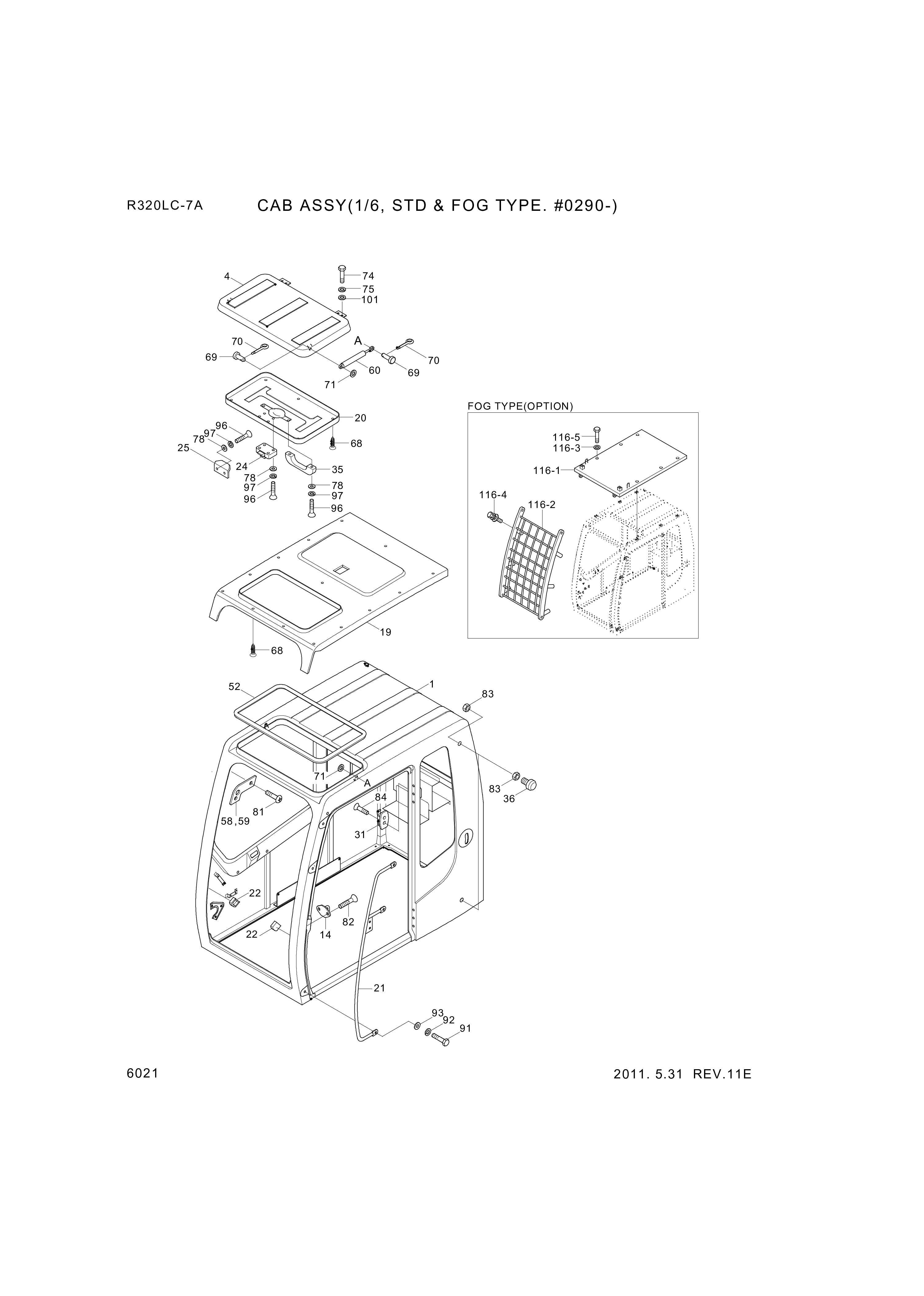 drawing for Hyundai Construction Equipment S203-10100B - NUT-HEX (figure 2)