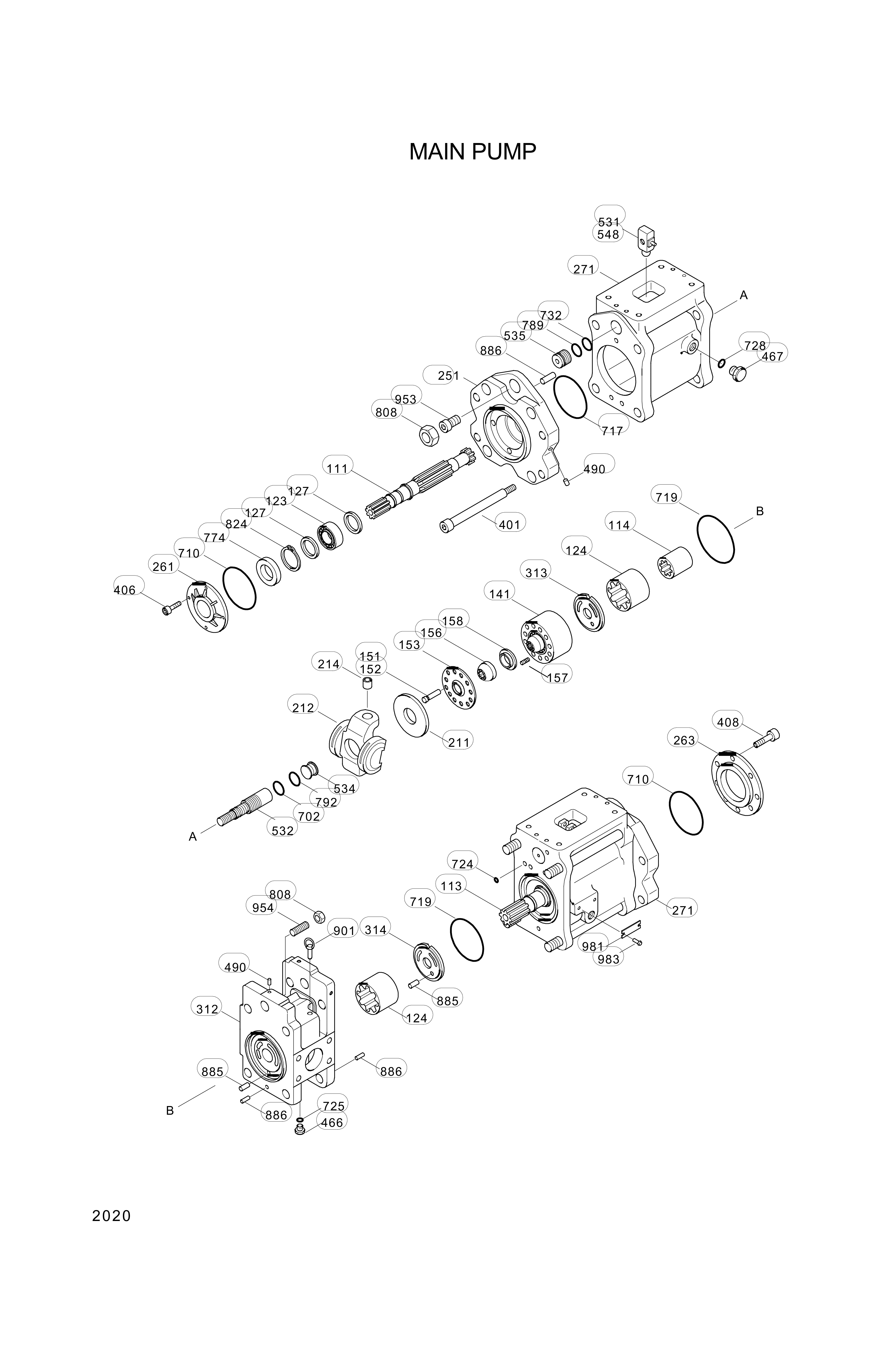 drawing for Hyundai Construction Equipment XKAH-02413 - BEARING (figure 5)