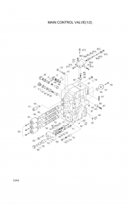 Technical drawing of Hyundai Construction Equipment 3513-223 POPPET with dimensions and layout