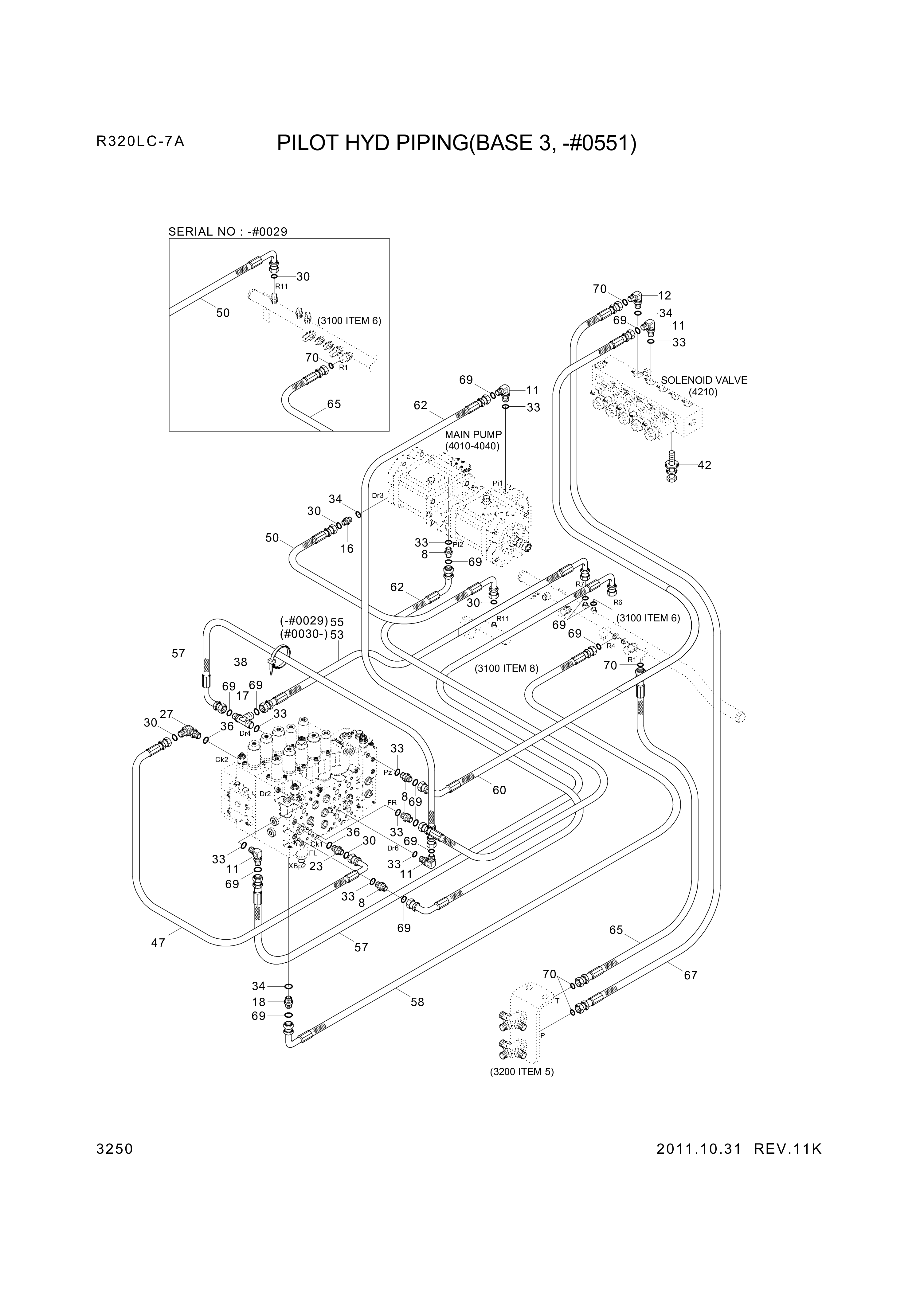 drawing for Hyundai Construction Equipment P933-087020 - HOSE ASSY-ORFS&THD (figure 3)