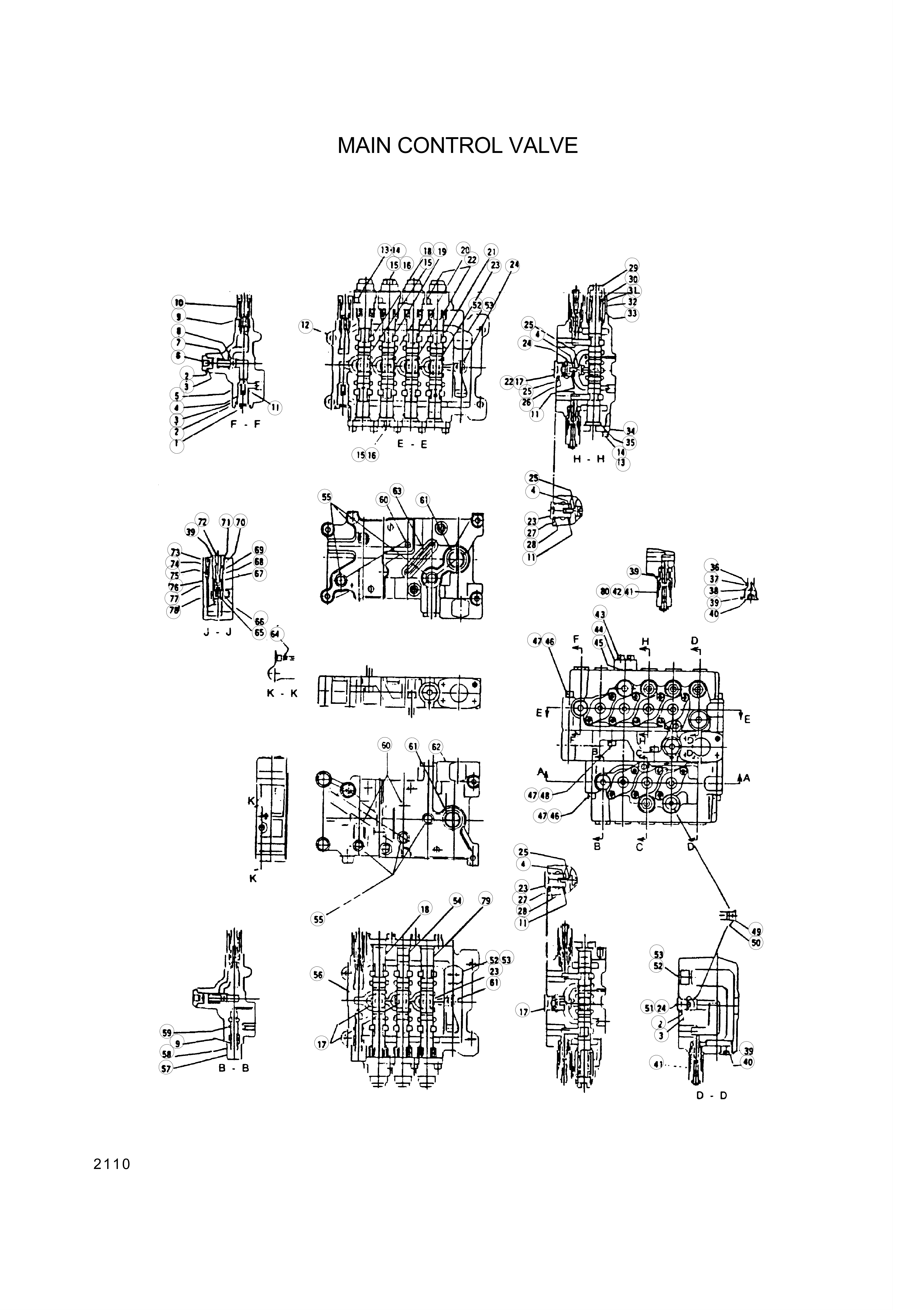 drawing for Hyundai Construction Equipment 3508-035 - MANIFOLD (figure 2)