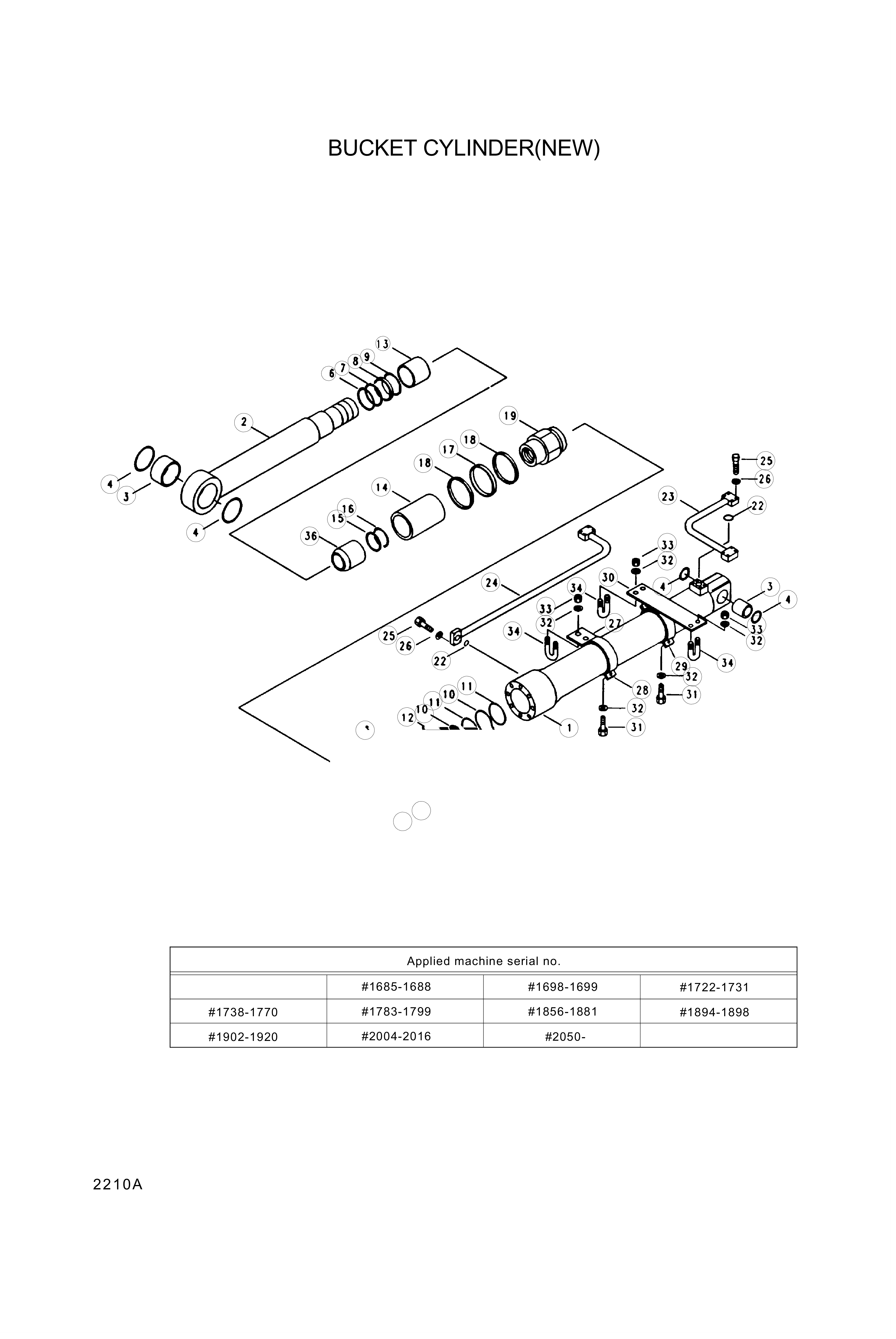 drawing for Hyundai Construction Equipment HC034-300-00 - BUSHING-PIN (figure 5)