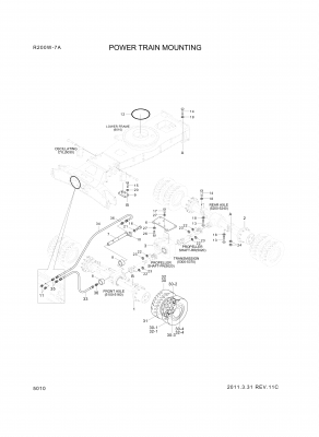 drawing for Hyundai Construction Equipment 81Q6-40020 - AXLE ASSY-REAR (figure 2)