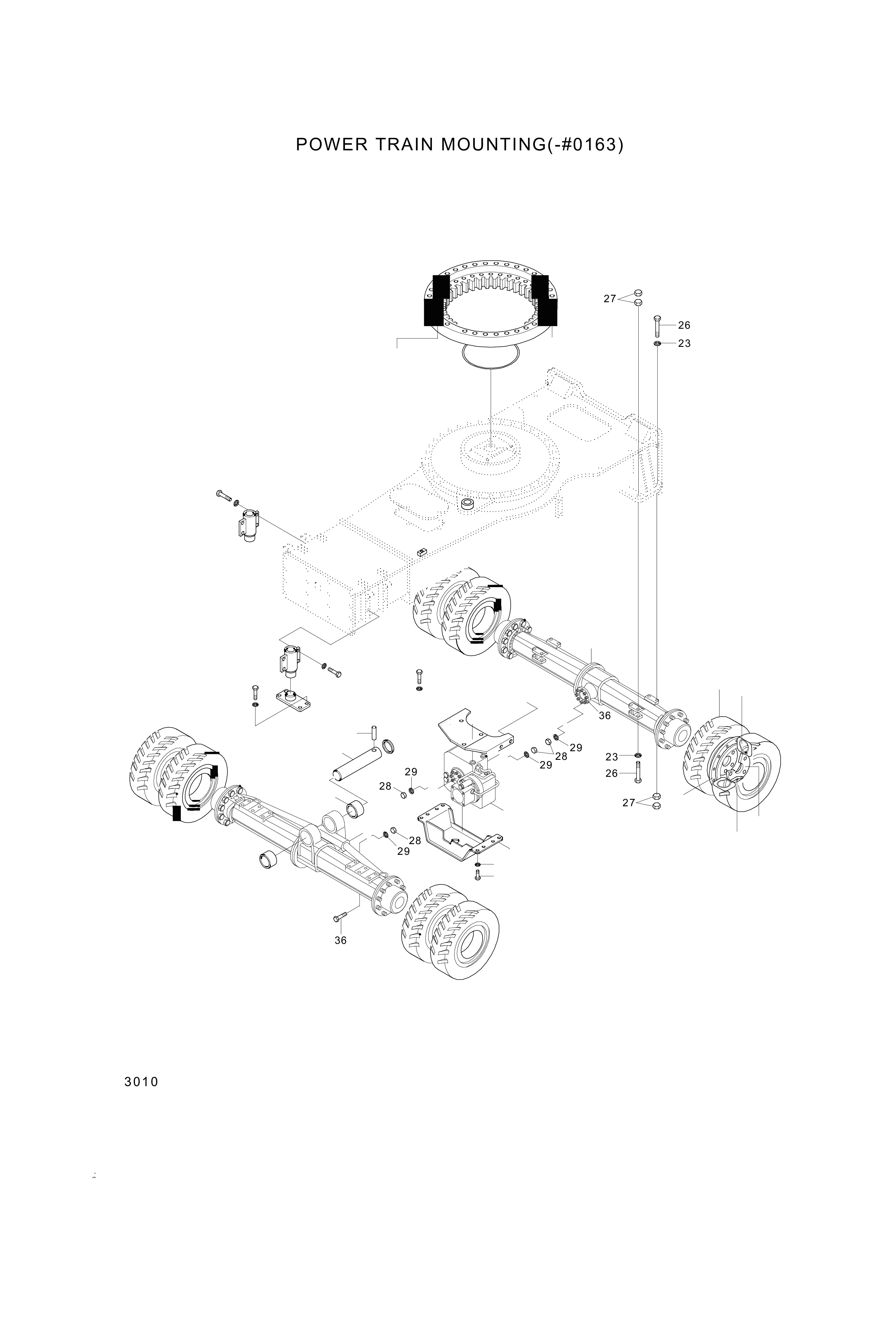 drawing for Hyundai Construction Equipment 81EA-30020 - AXLE ASSY-REAR (figure 2)