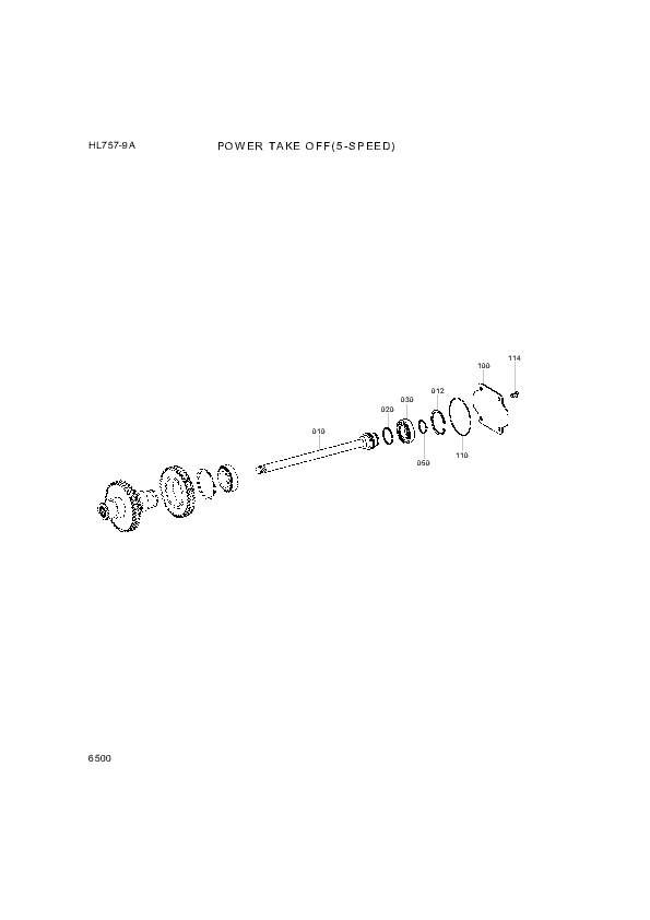 drawing for Hyundai Construction Equipment ZGAQ-04112 - SHAFT-PUMP (figure 3)
