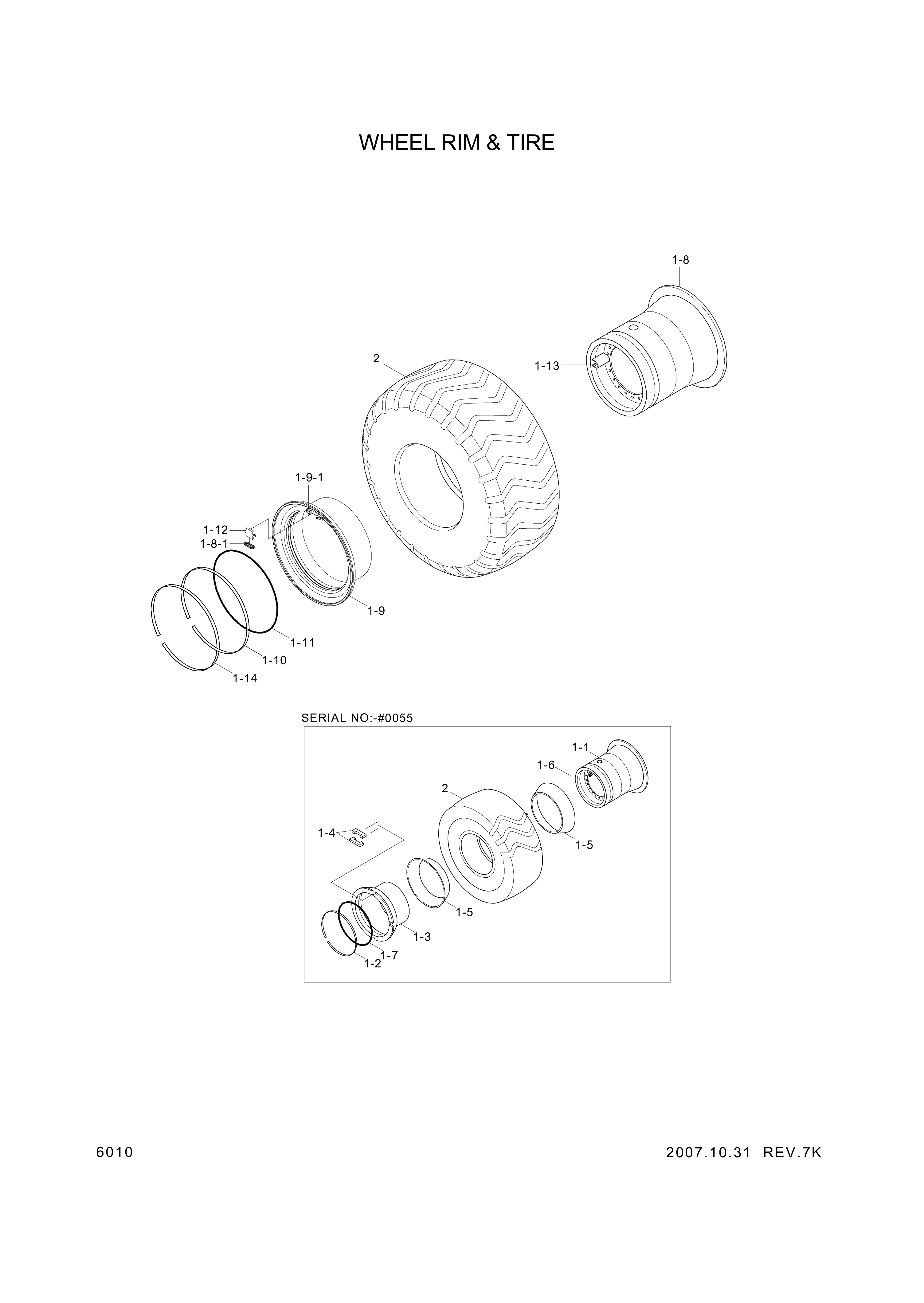 drawing for Hyundai Construction Equipment 81L6-00850 - TIRE-29.5X25X28PR (figure 5)
