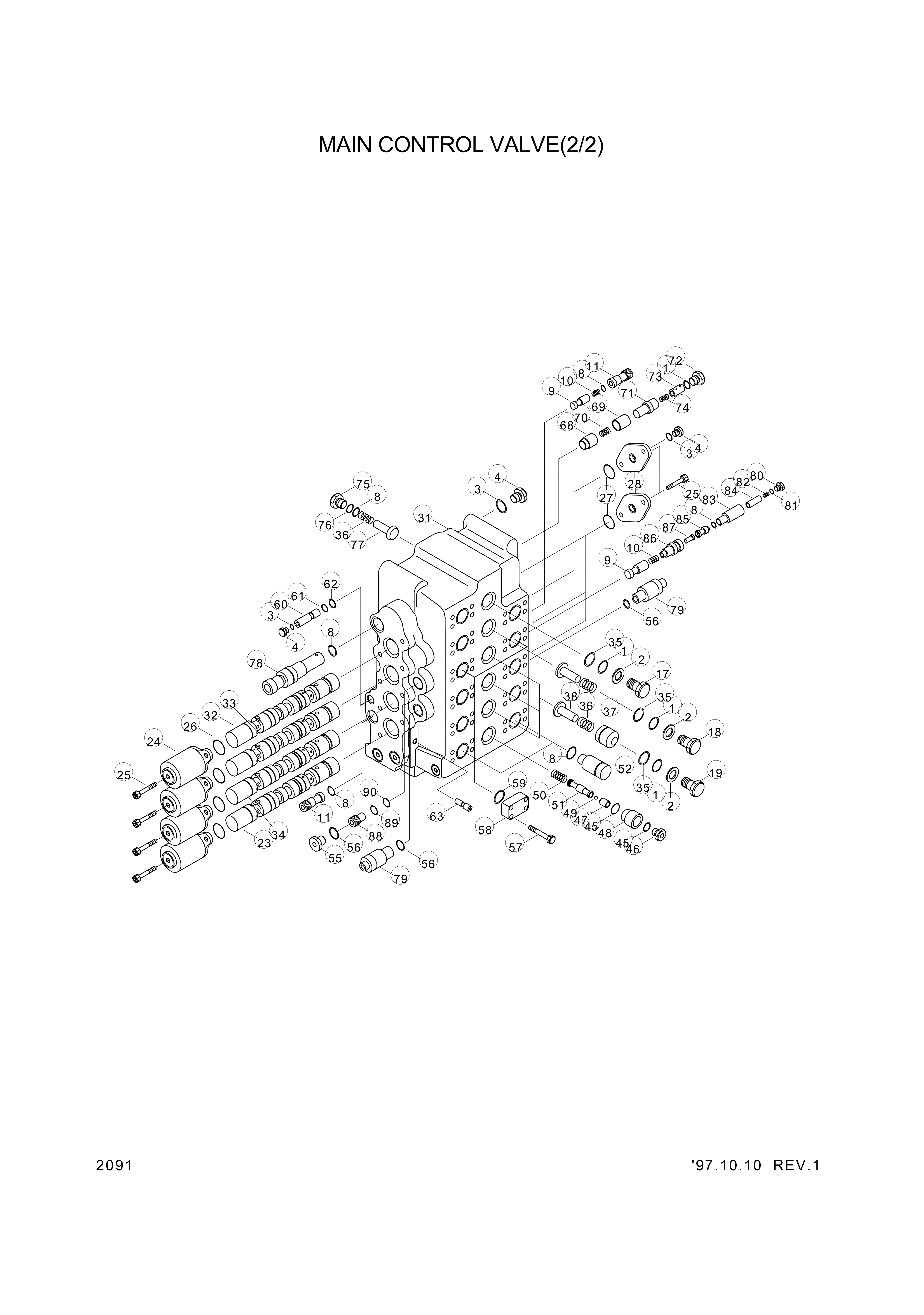 drawing for Hyundai Construction Equipment 3513-203 - VALVE-CHECK (figure 3)