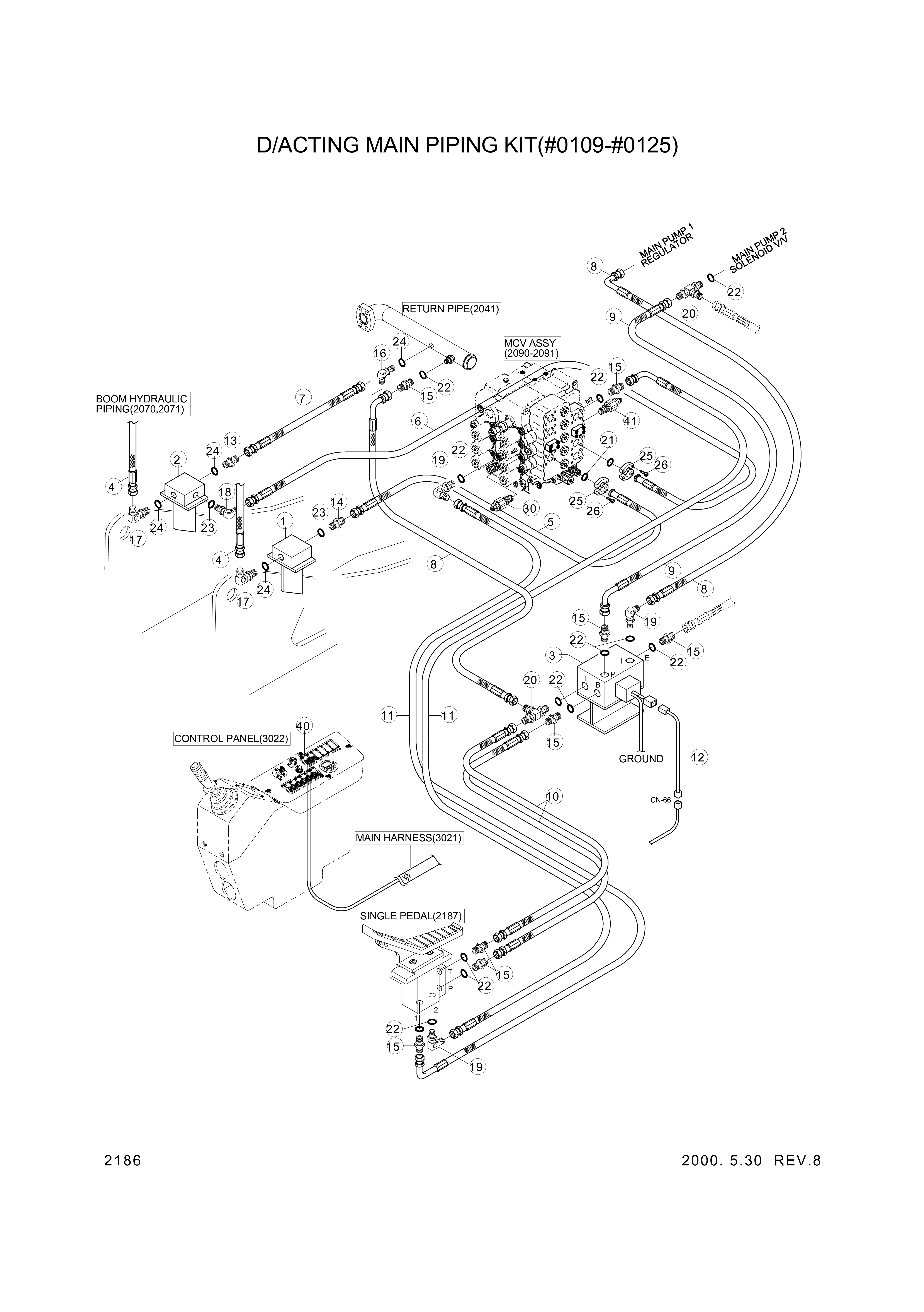 drawing for Hyundai Construction Equipment 3537-220-200K25 - PORT RELIEF VALVE (figure 5)