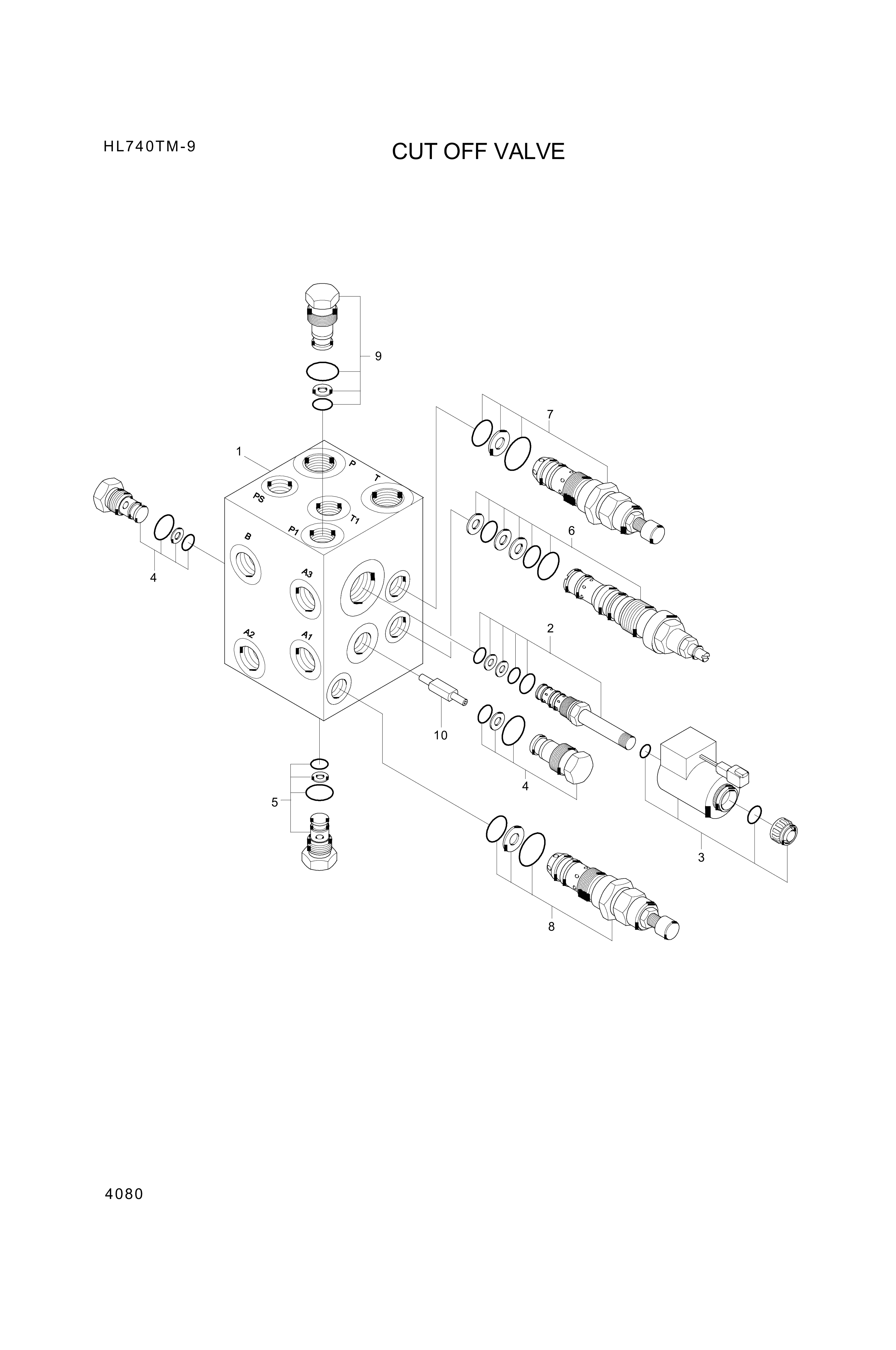 drawing for Hyundai Construction Equipment XKAL-00085 - VALVE-CUTOFF (figure 4)