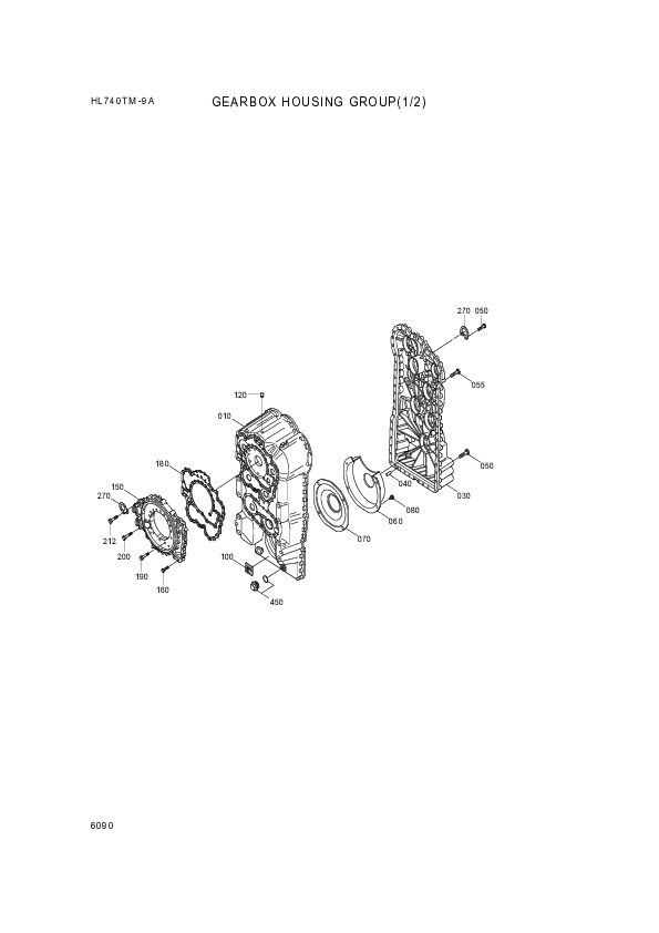 drawing for Hyundai Construction Equipment ZGAQ-04403 - HOUSING-GEARBOX (figure 2)