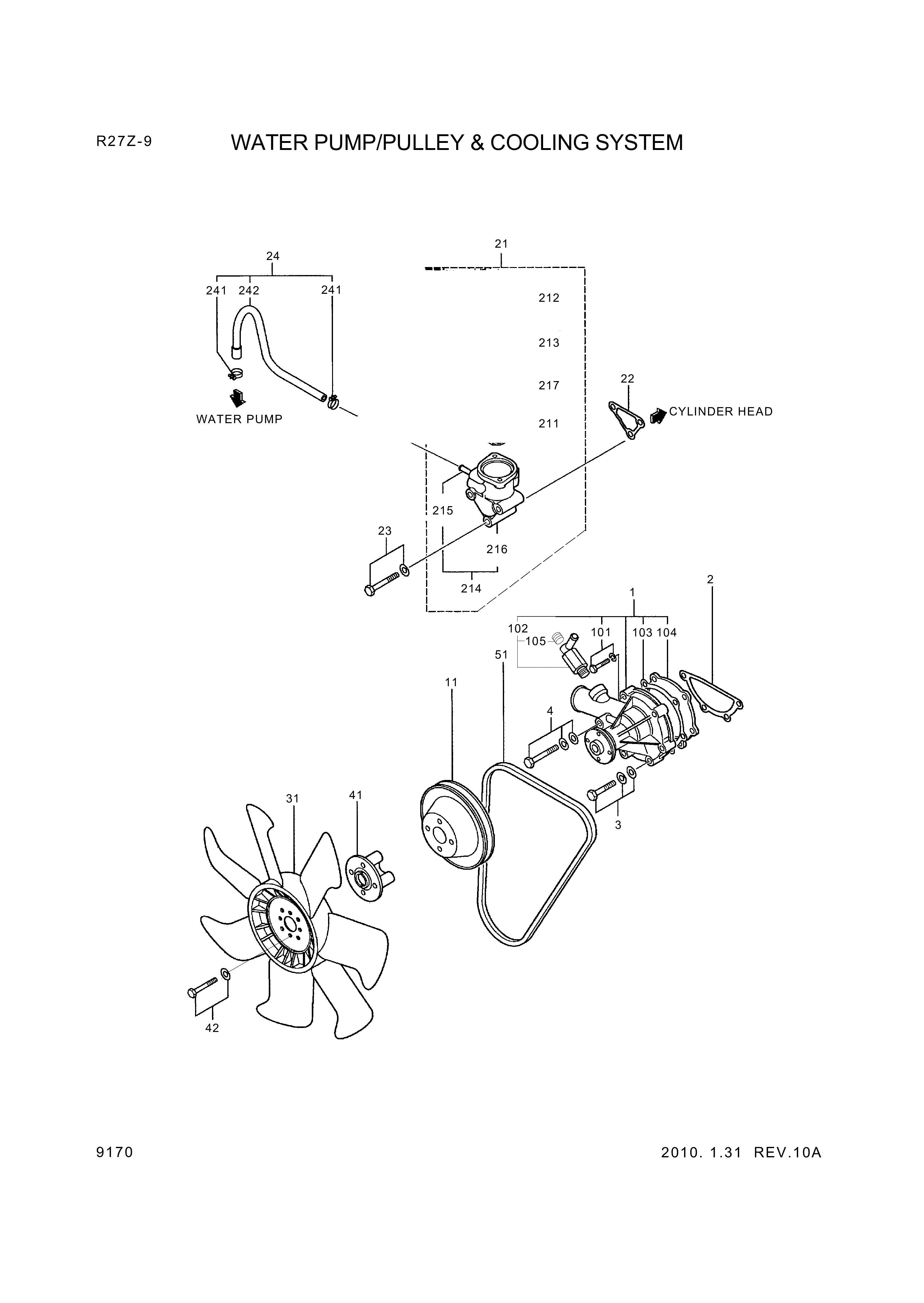 drawing for Hyundai Construction Equipment XJAF-01563 - FAN-COOLING (figure 3)