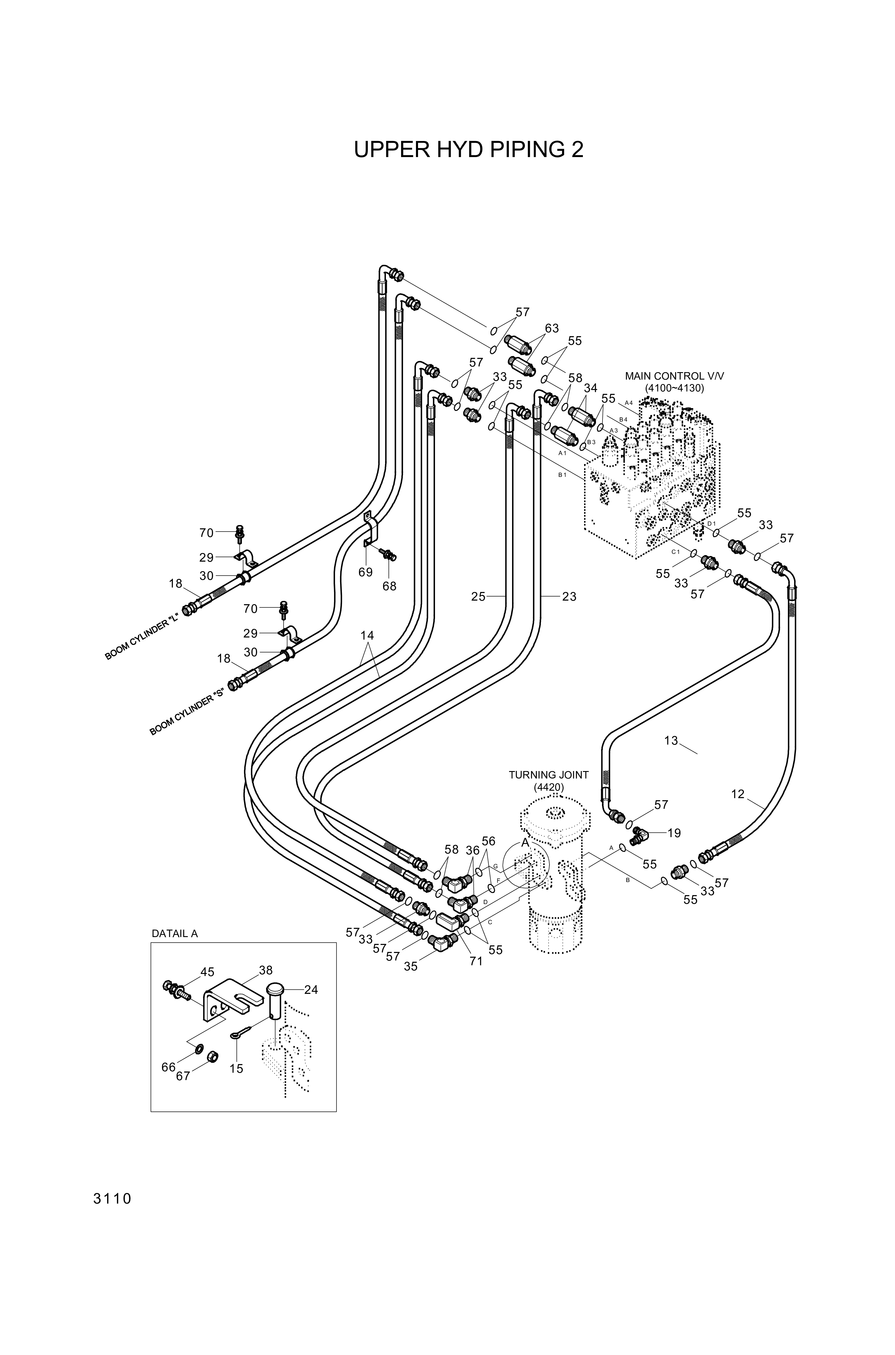 drawing for Hyundai Construction Equipment P933-066022 - HOSE ASSY-ORFS&THD (figure 4)