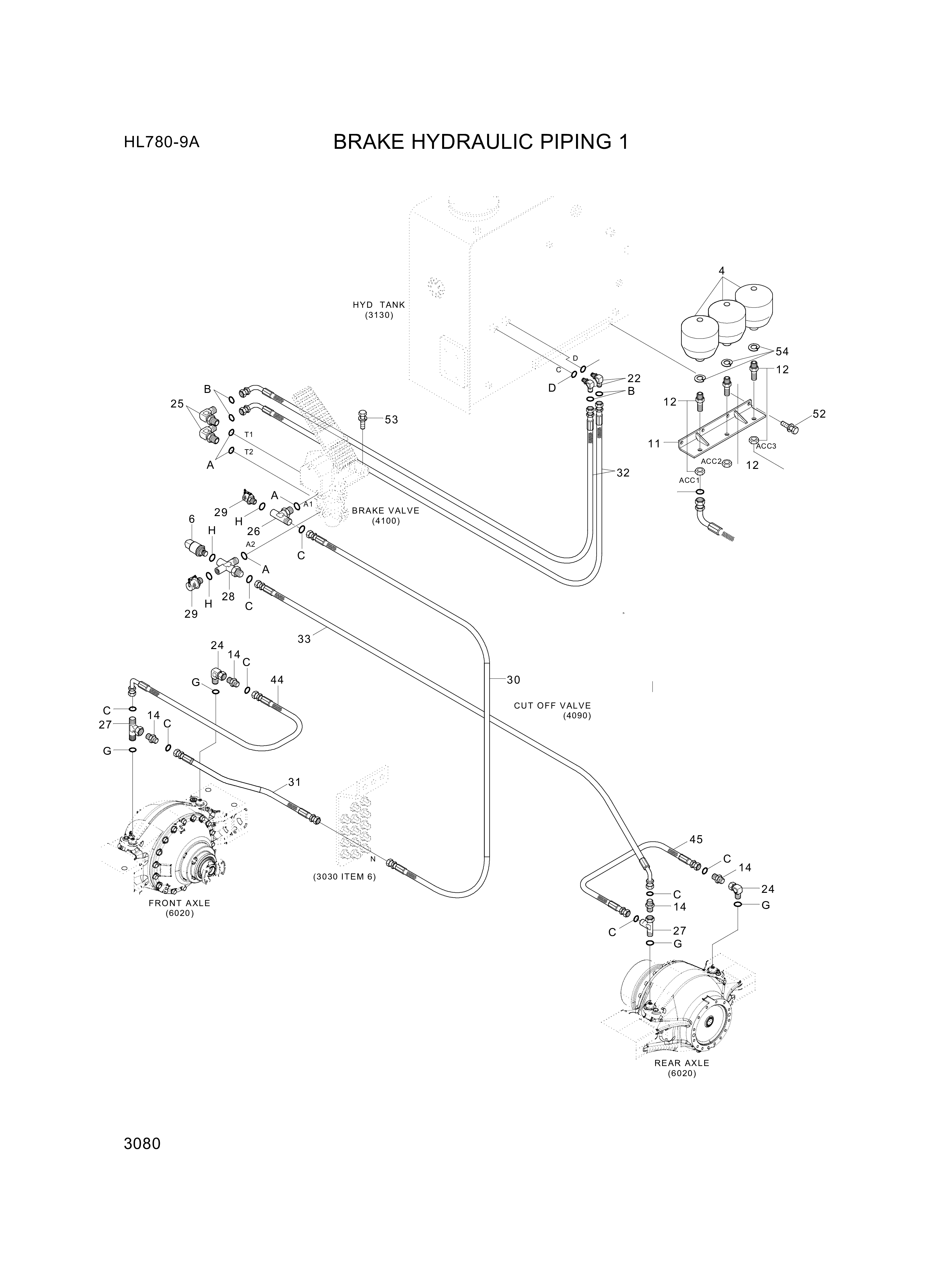 drawing for Hyundai Construction Equipment P930-063028 - HOSE ASSY-ORFS&THD (figure 2)