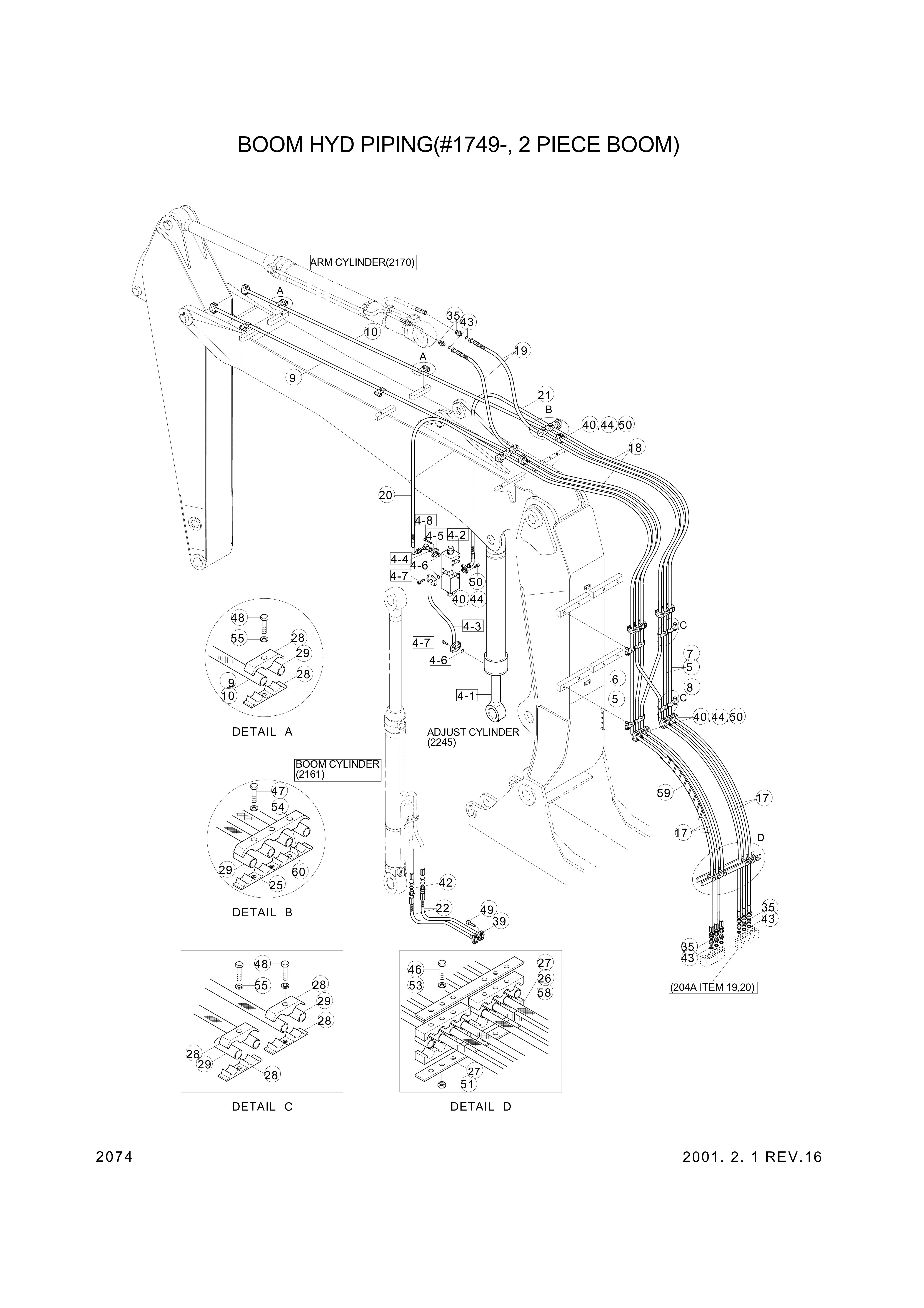 drawing for Hyundai Construction Equipment 35EA-50250 - PIPE ASSY-HYD (figure 3)