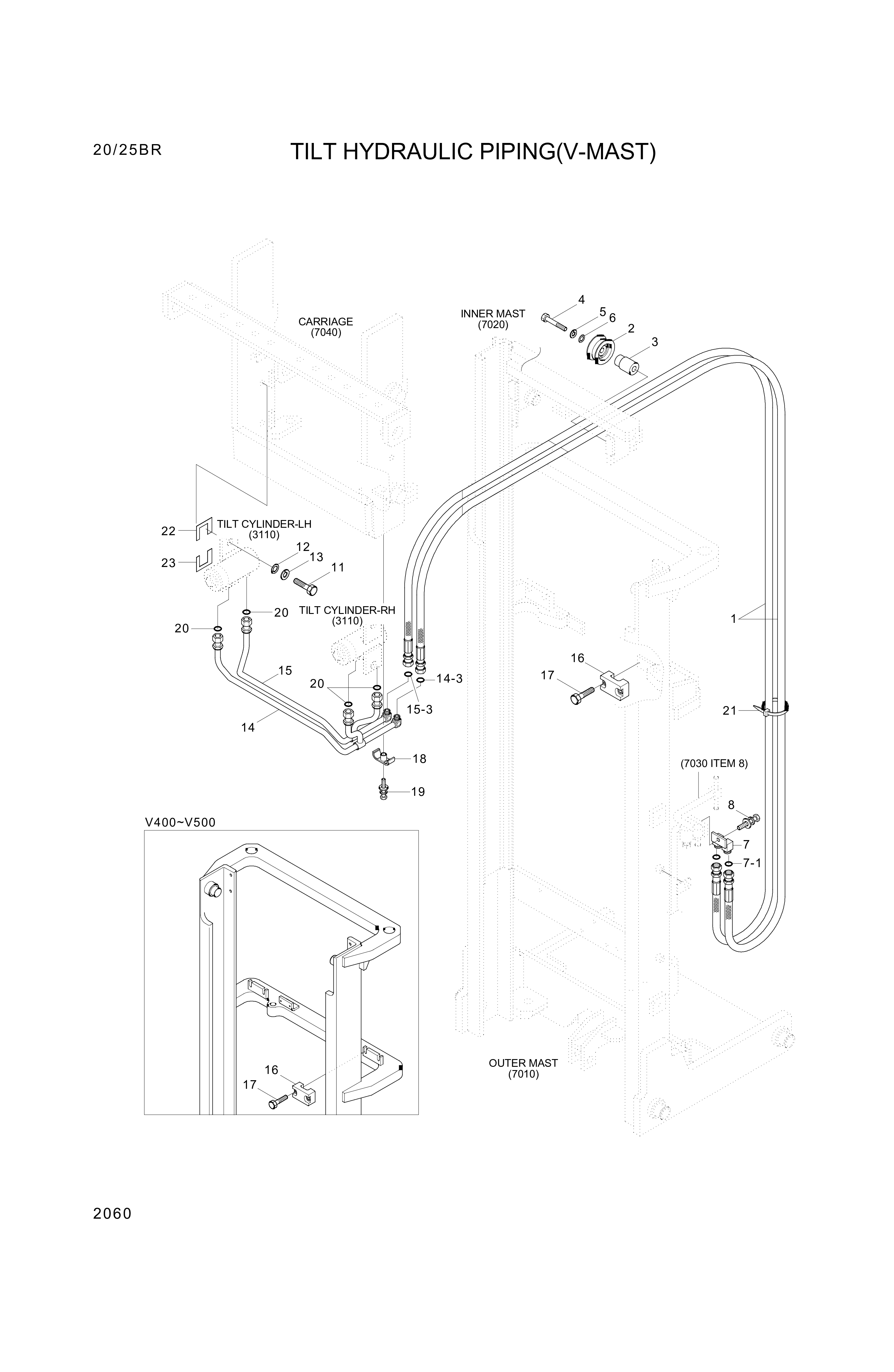 drawing for Hyundai Construction Equipment 35FS-90301 - PIPE ASSY-HYD (figure 1)