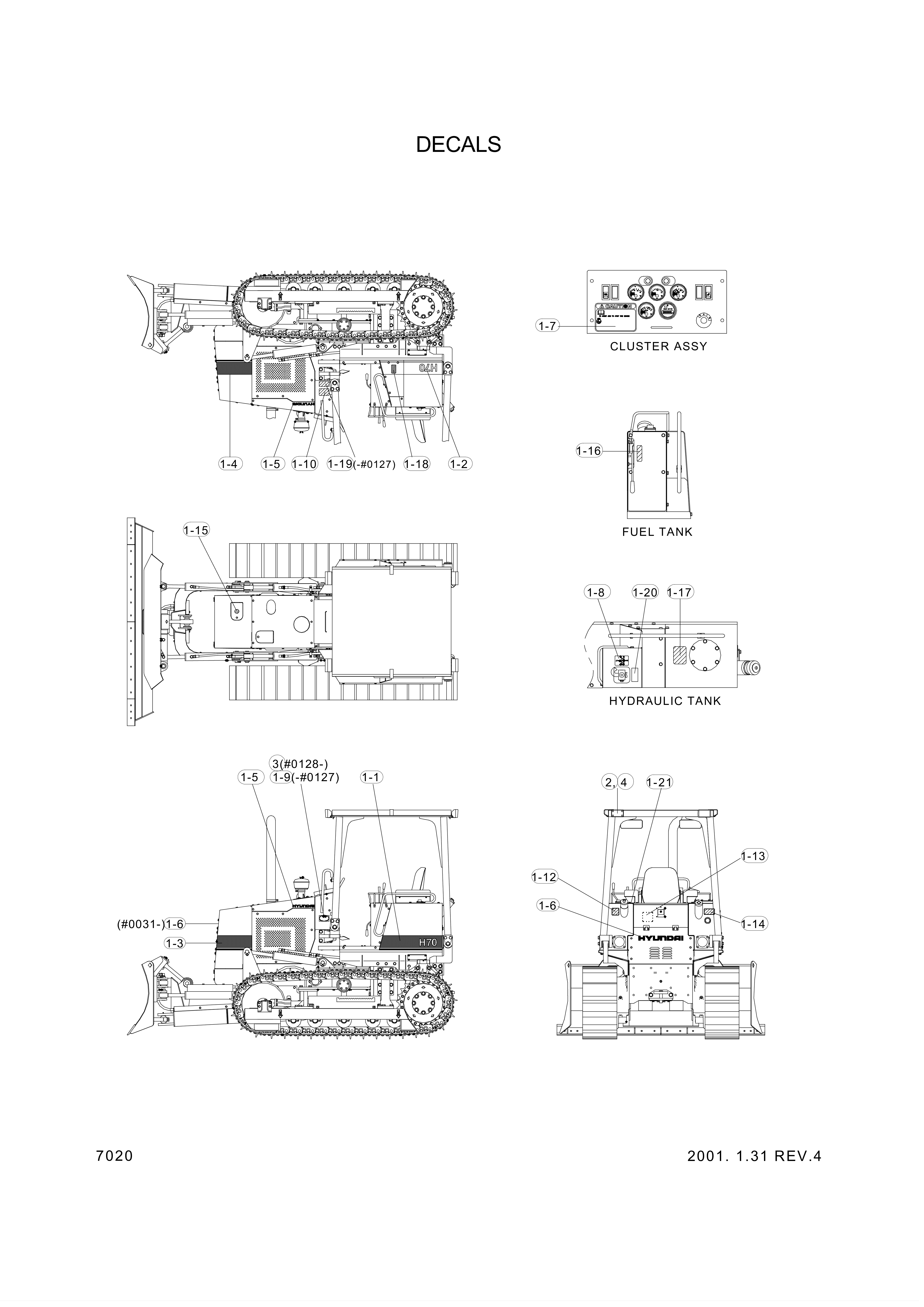 drawing for Hyundai Construction Equipment 95D1-00090 - DECAL-SPECSHEET (figure 1)