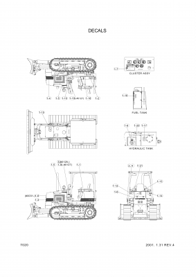 Technical drawing of Hyundai Construction Equipment 95D1-00210 CONTROL-HYD with dimensions and layout (figure 2)