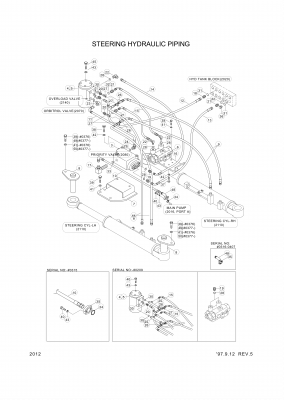 drawing for Hyundai Construction Equipment 34L3-00180 - HOSE ASSY-THD (figure 1)