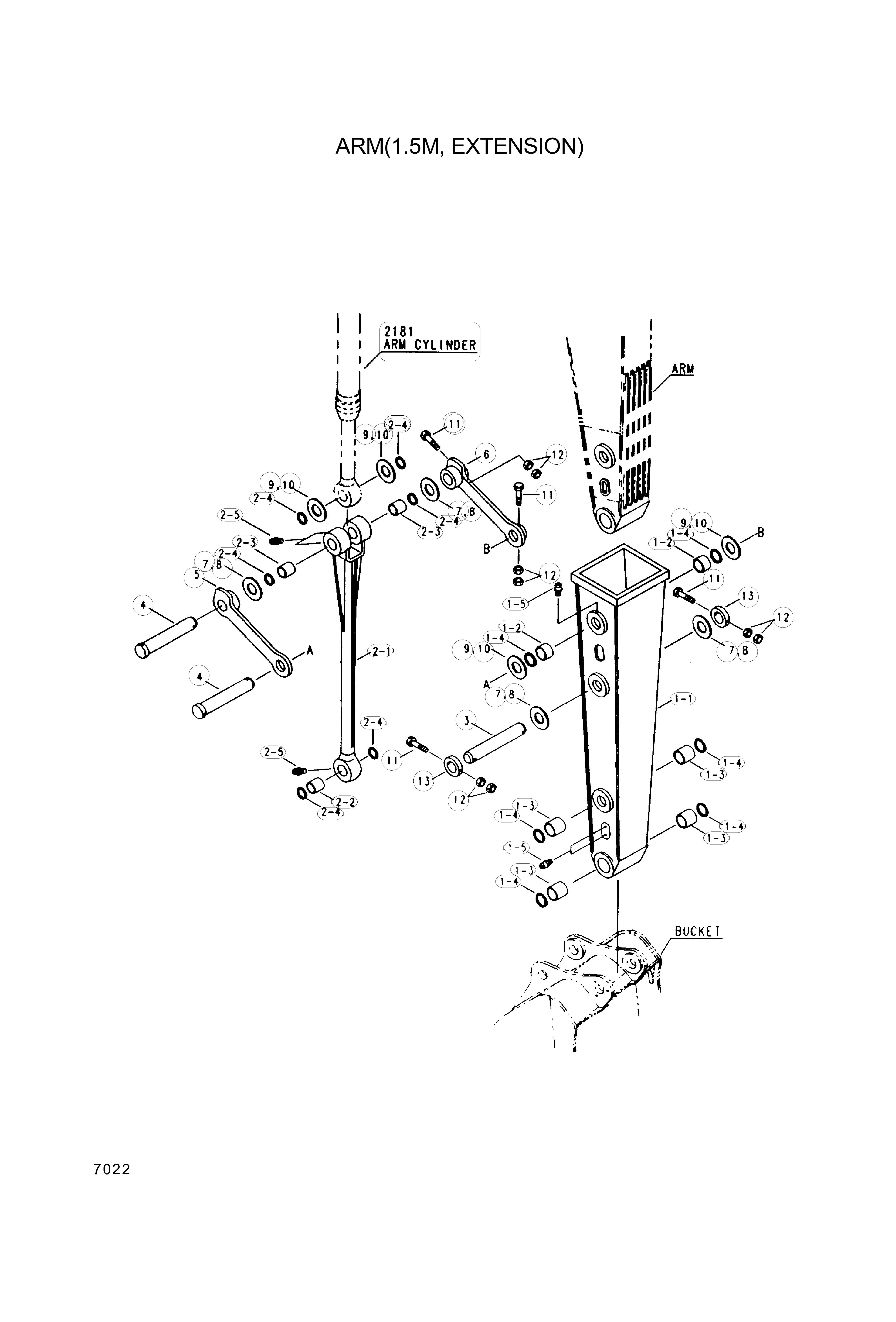 drawing for Hyundai Construction Equipment S321-070100 - STOPPER-PIN (figure 1)