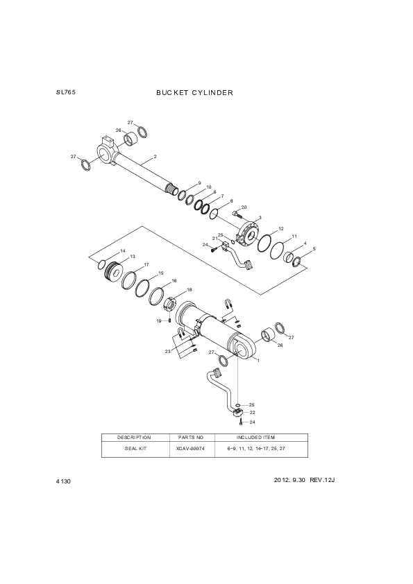 drawing for Hyundai Construction Equipment XCAV-00051 - NUT-LOCK (figure 4)