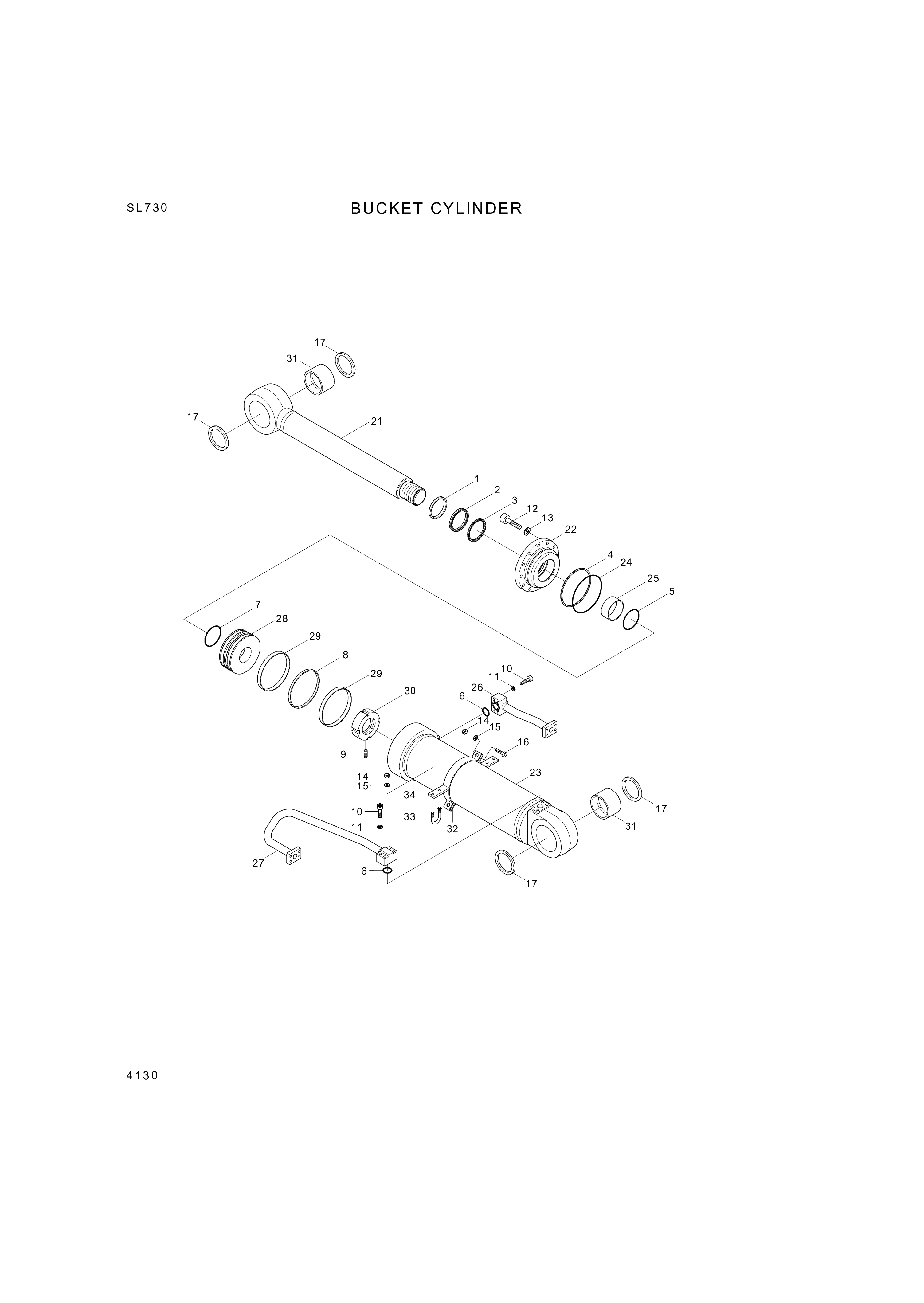 drawing for Hyundai Construction Equipment 000539 - O-RING (figure 1)