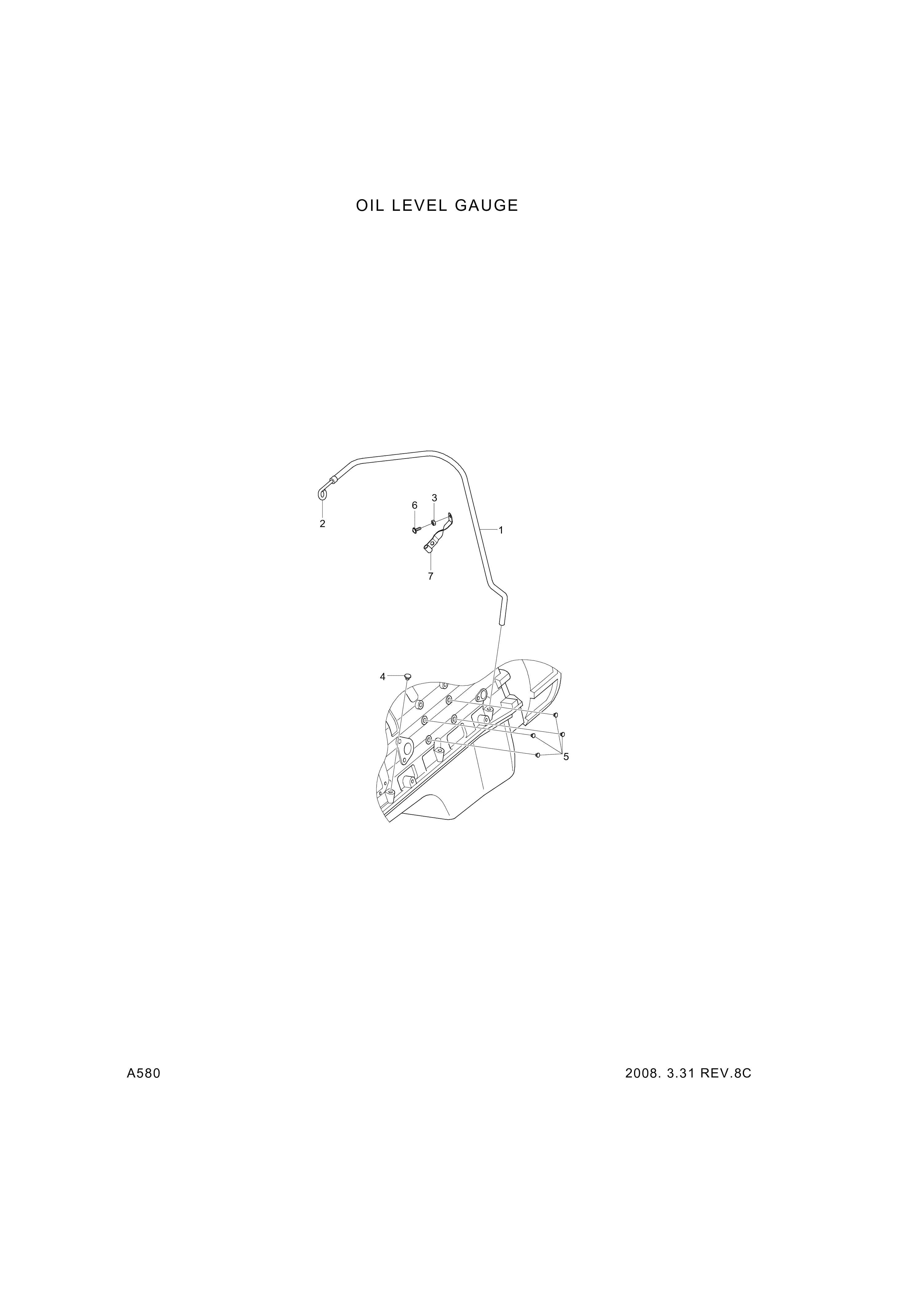 drawing for Hyundai Construction Equipment YUBP-06597 - DIPSTICK ASSY (figure 1)