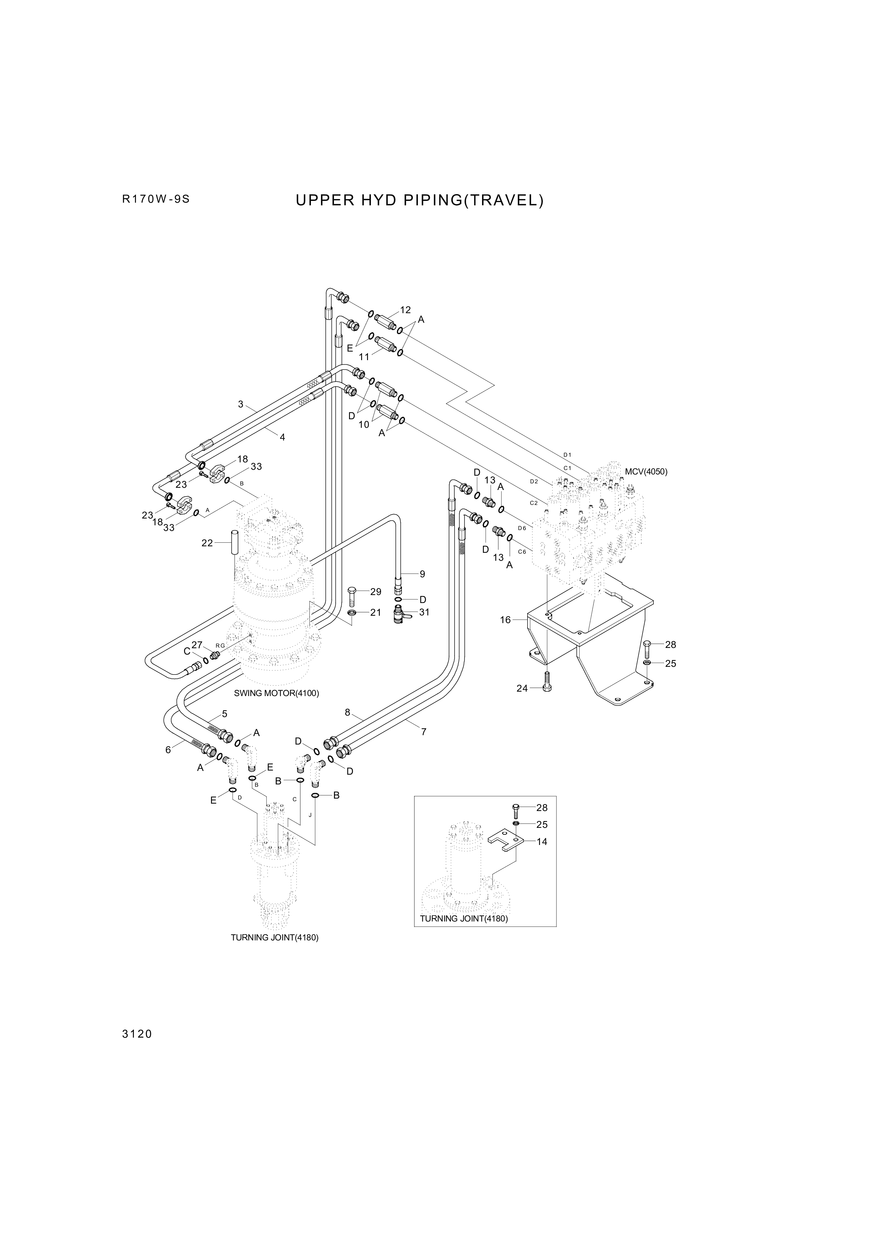 drawing for Hyundai Construction Equipment P933-089028 - HOSE ASSY-ORFS&THD (figure 2)