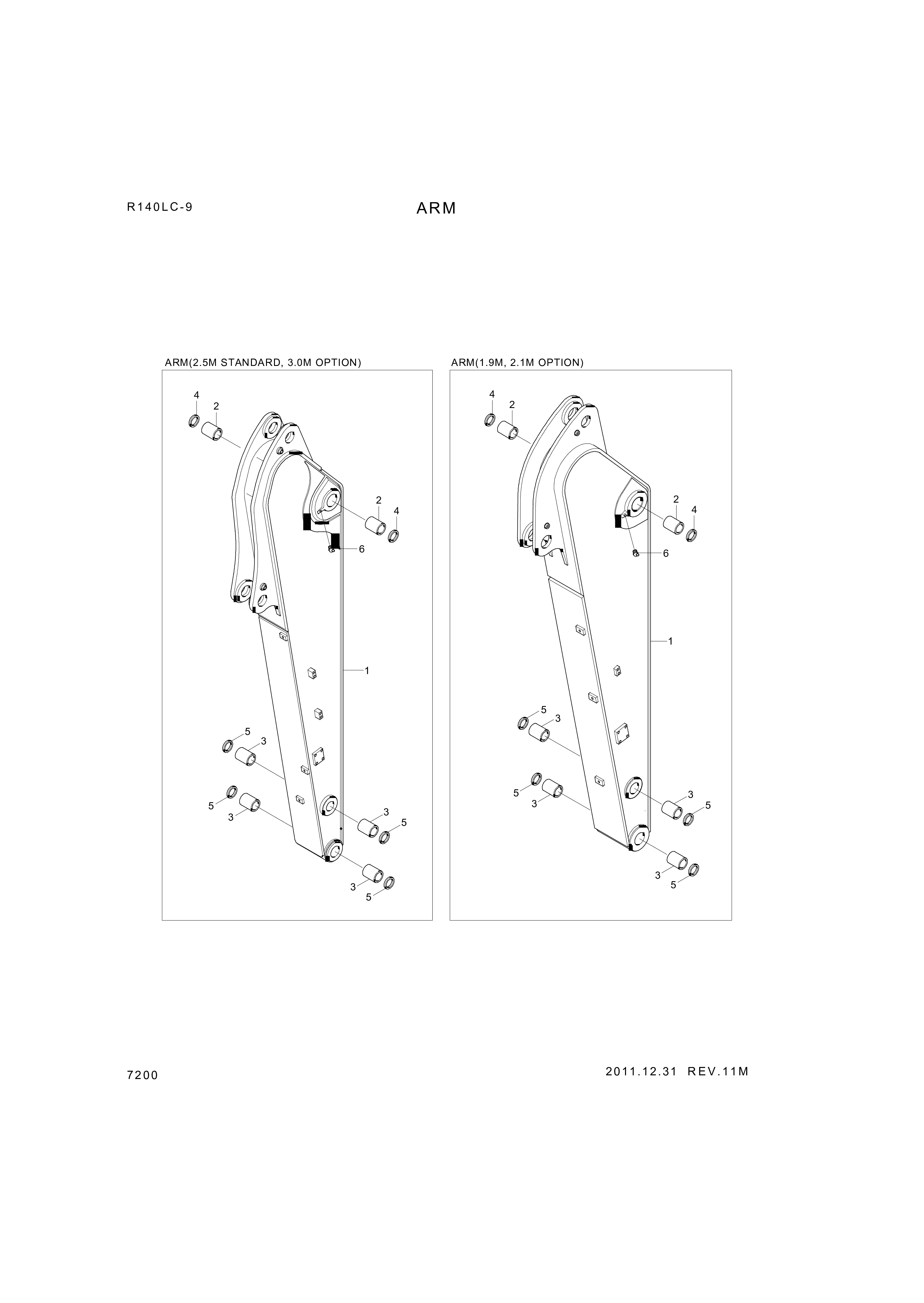 drawing for Hyundai Construction Equipment 61Q4-15110 - BUSHING-PIN (figure 3)