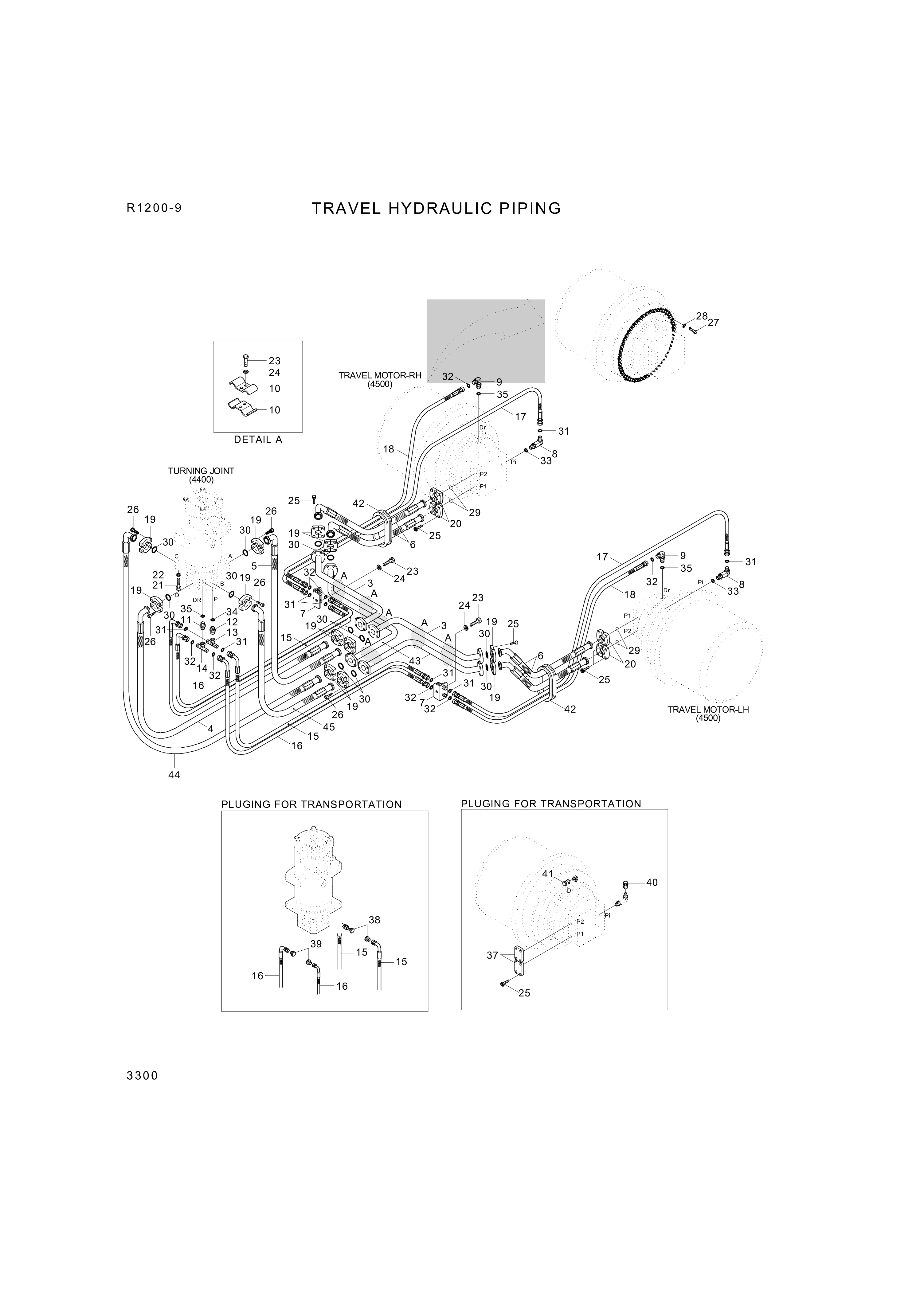 drawing for Hyundai Construction Equipment P930-122052 - HOSE ASSY-ORFS&THD (figure 5)