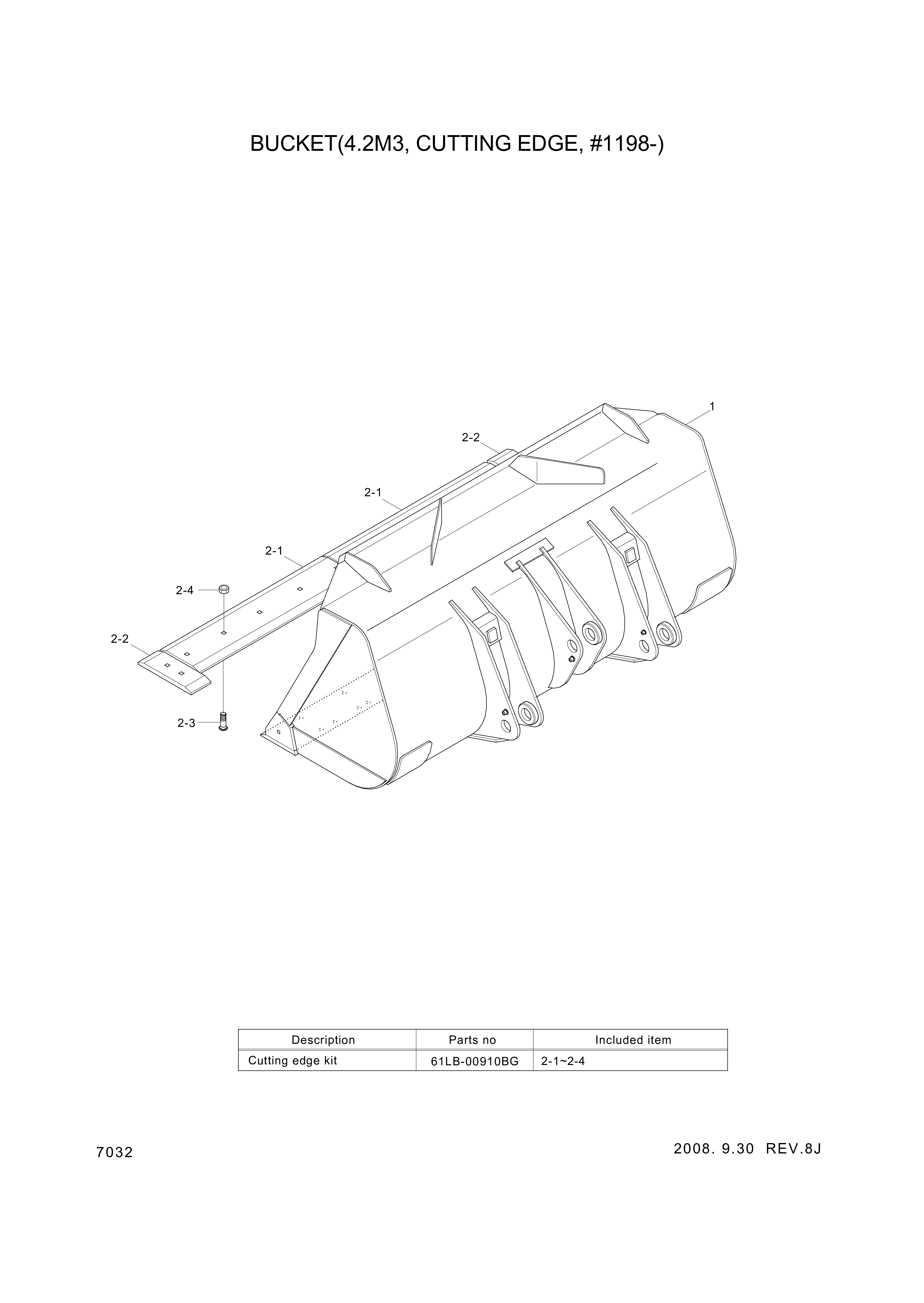 drawing for Hyundai Construction Equipment 61LB-00360GG - CUTTINGEDGE-CT (figure 4)