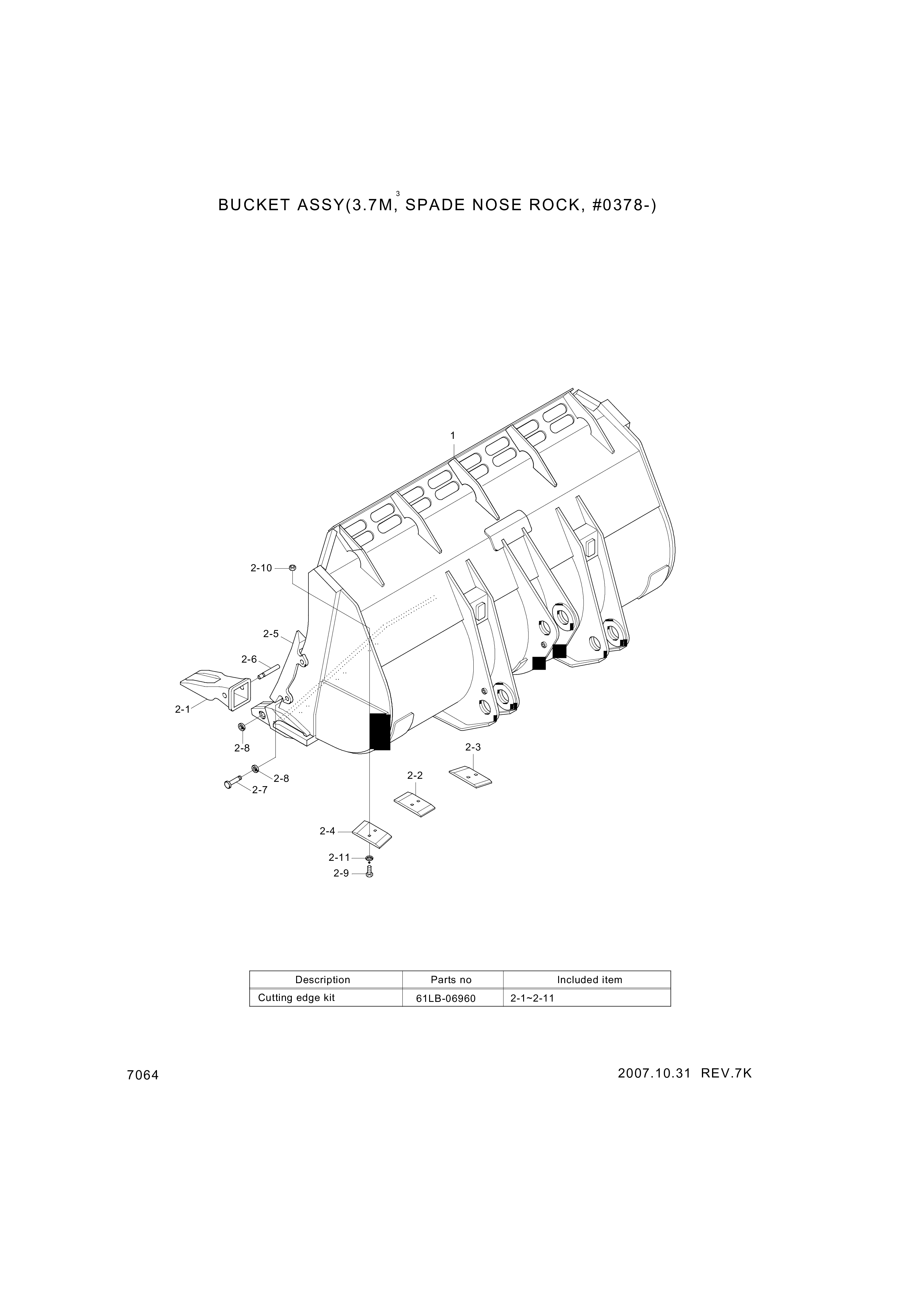 drawing for Hyundai Construction Equipment 61LB-06840 - SEGMENT-CENTER (figure 1)