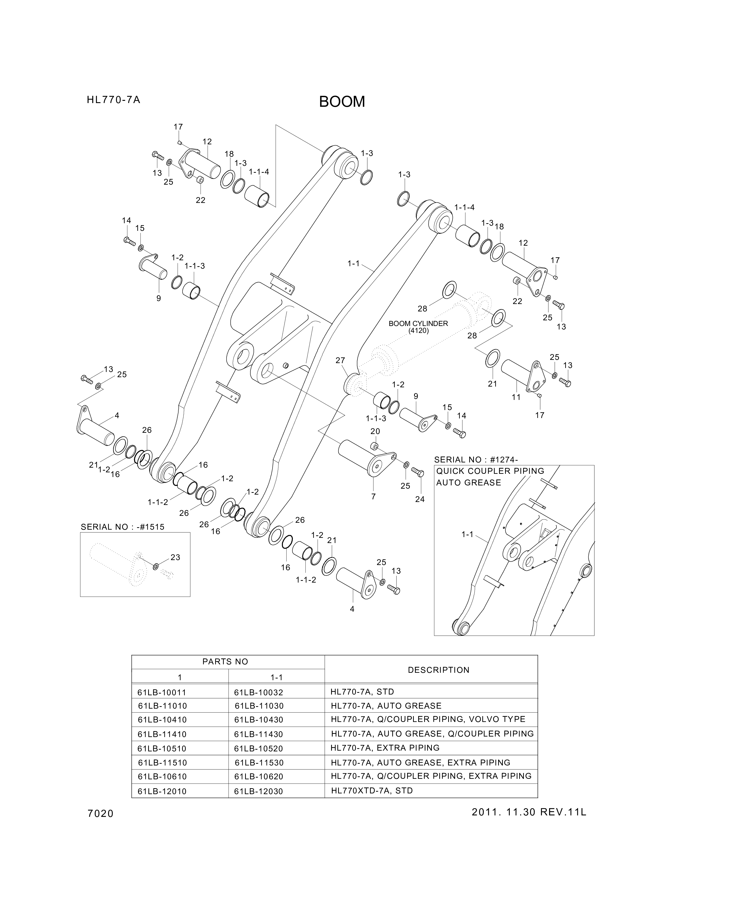 drawing for Hyundai Construction Equipment 61LB-10090 - BUSHING-PIN (figure 1)