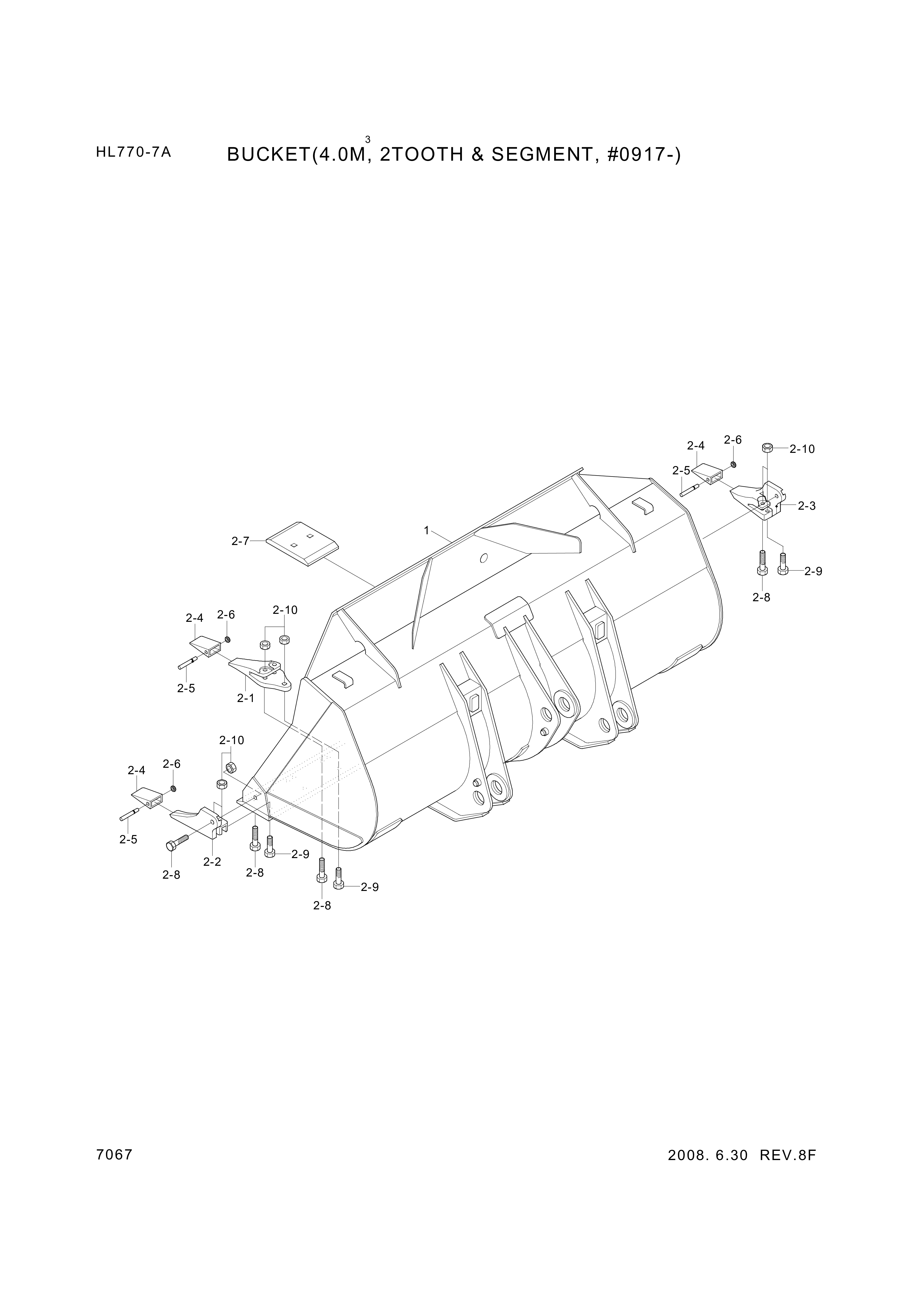 drawing for Hyundai Construction Equipment 61LB-06220 - Bucket Wa (figure 2)