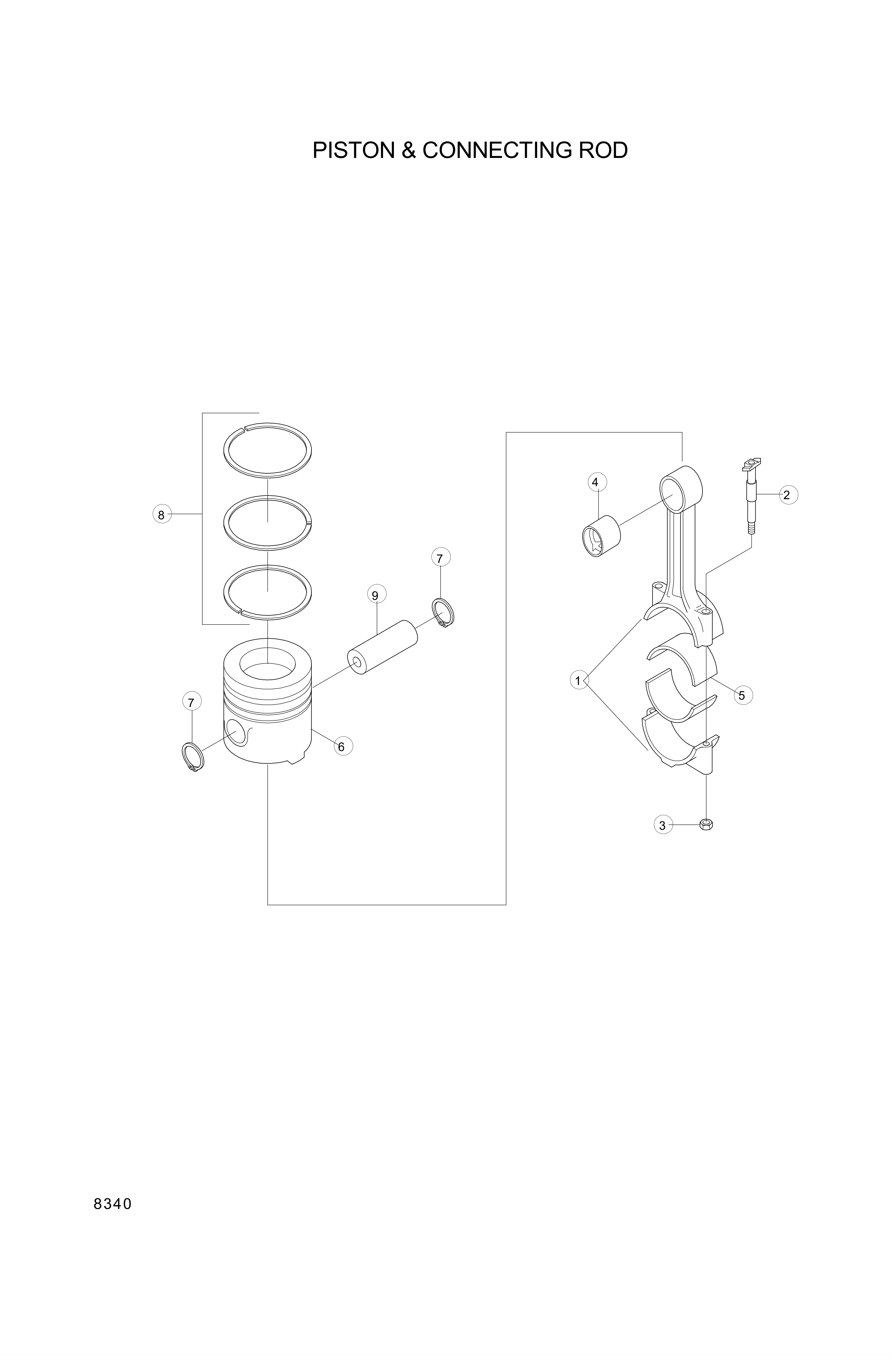 drawing for Hyundai Construction Equipment YUBP-06245 - PISTON KIT-ENG (figure 5)