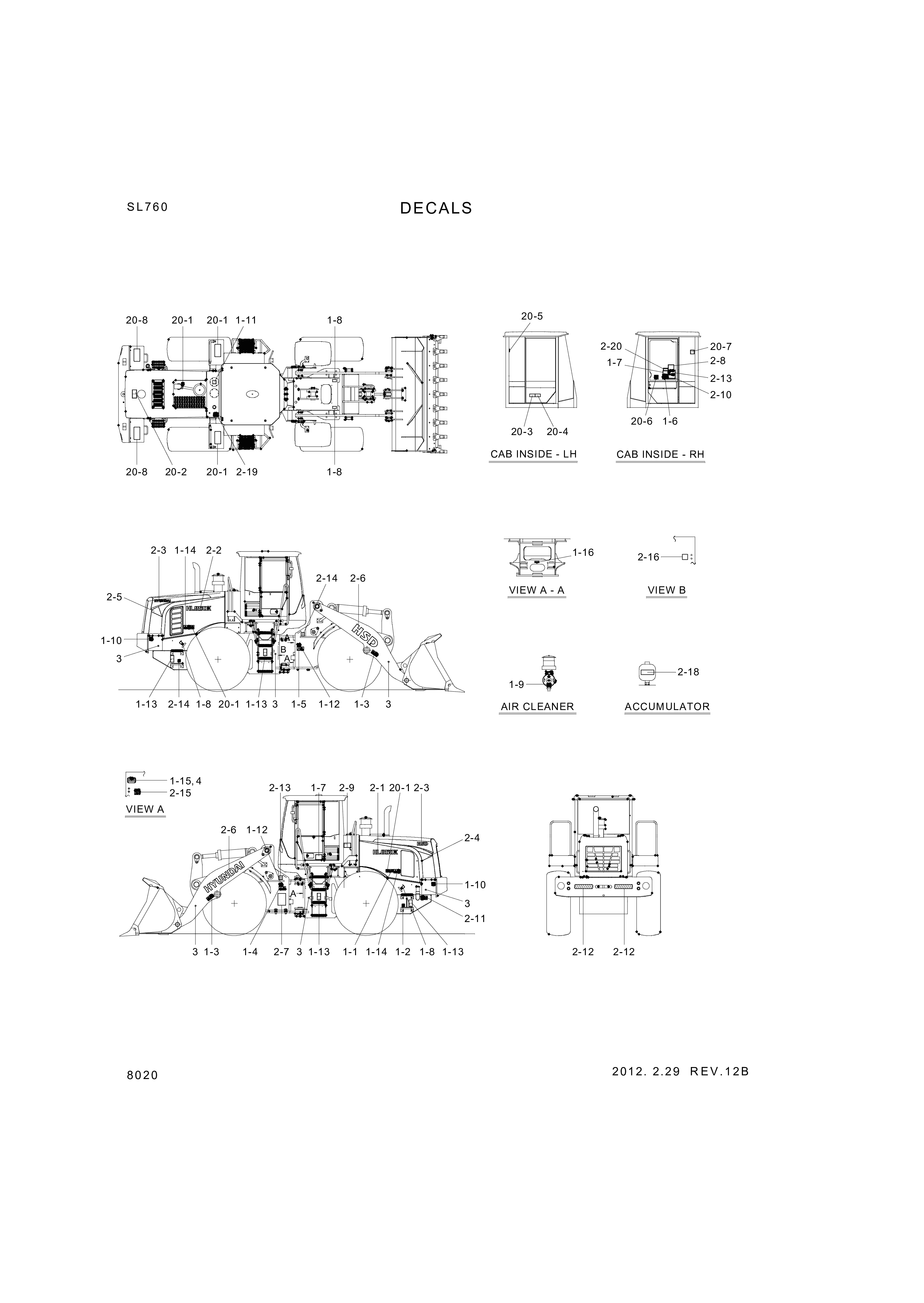 drawing for Hyundai Construction Equipment 92Z1-25120 - DECAL-MODEL NAME RH (figure 2)