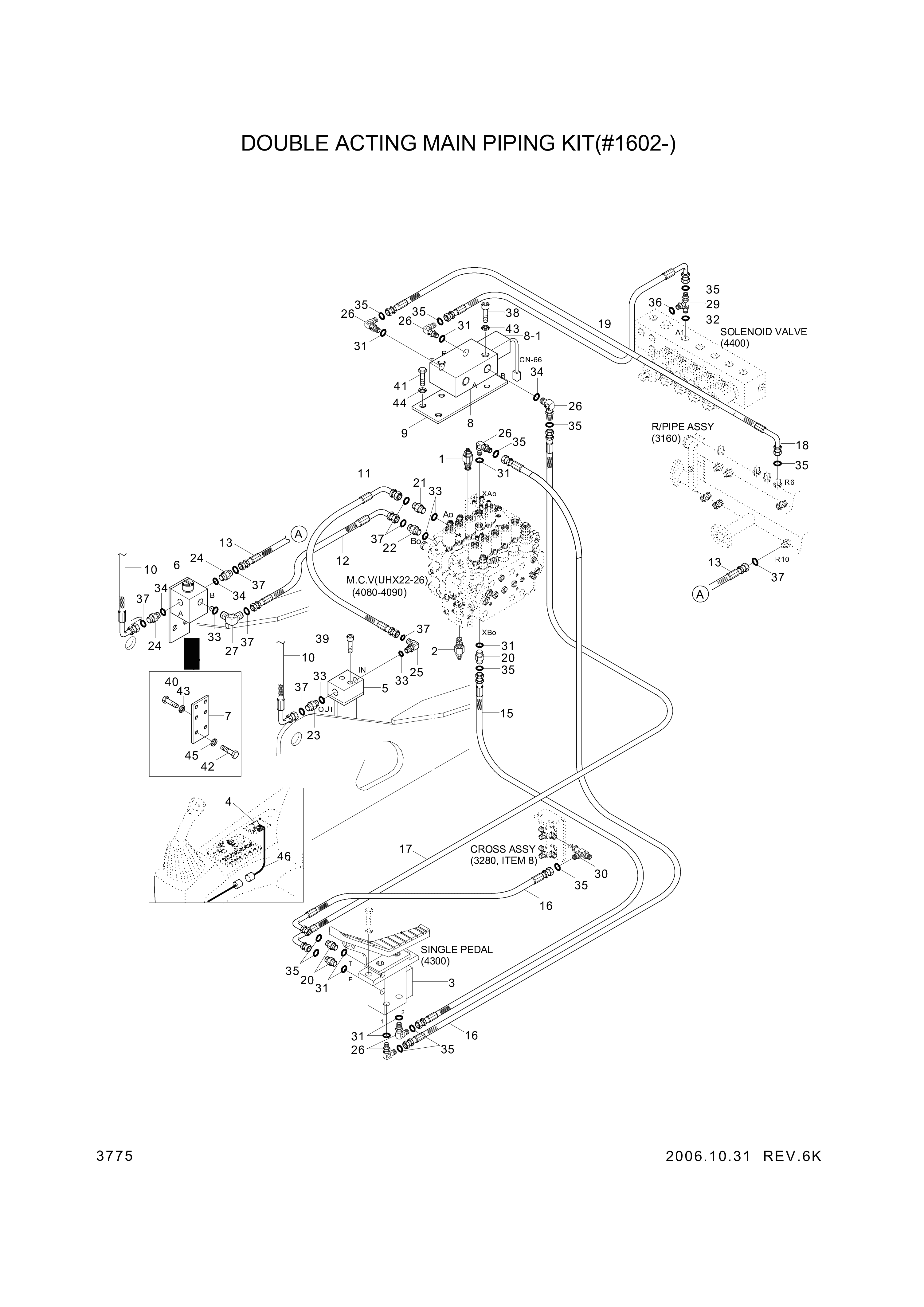 drawing for Hyundai Construction Equipment 3537-396-380-30 - PORT RELIEF VALVE (figure 2)