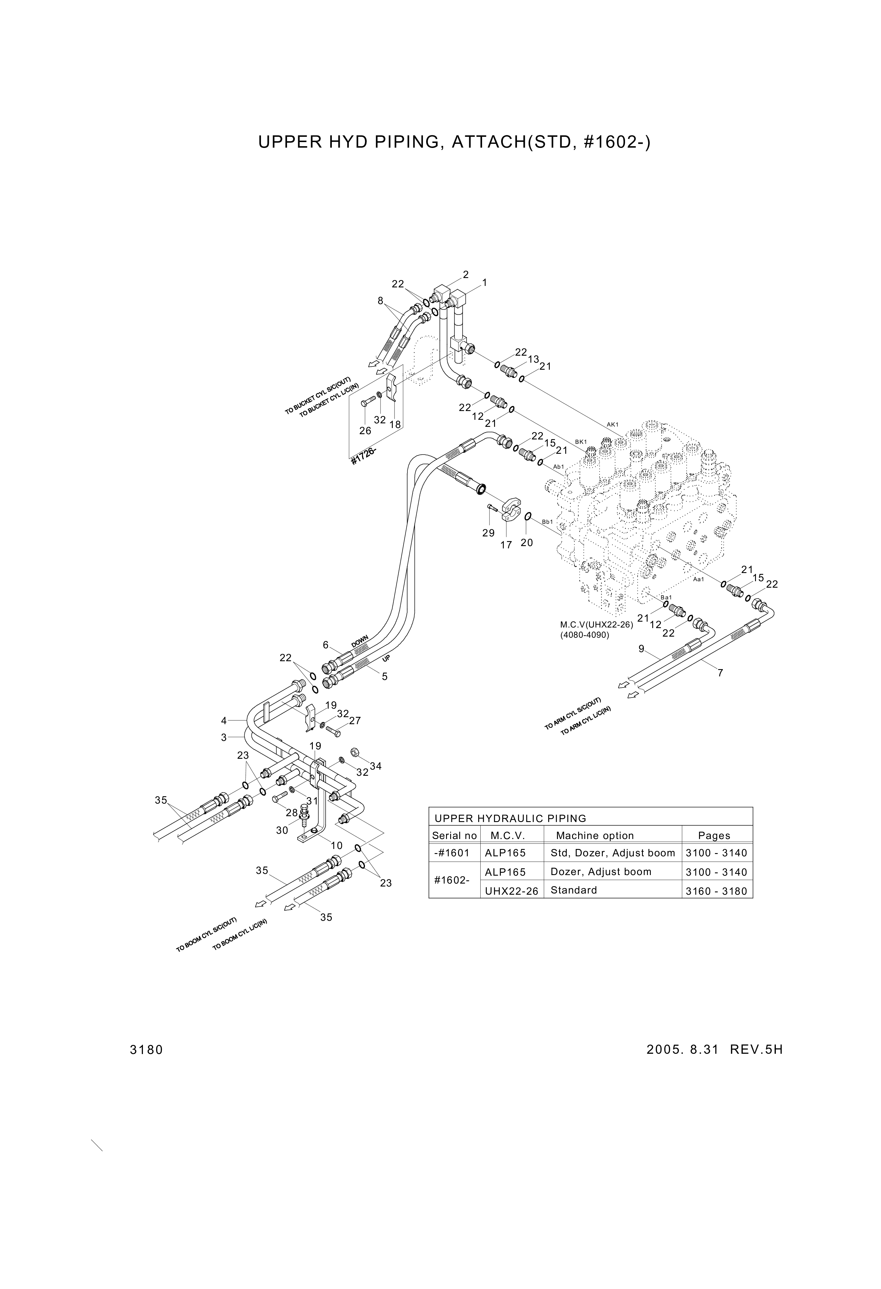 drawing for Hyundai Construction Equipment P933-127026 - HOSE ASSY-ORFS&THD (figure 5)