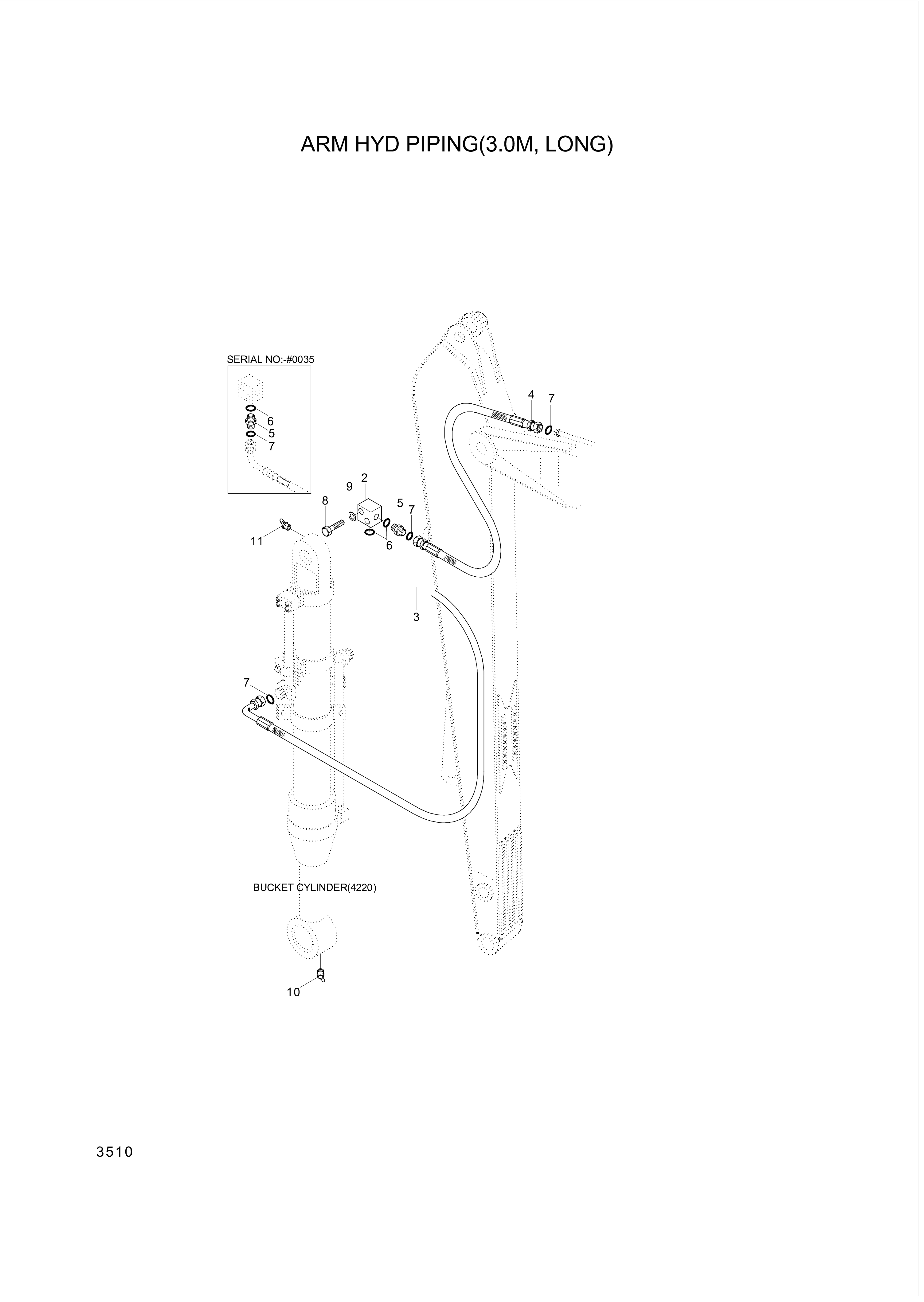 drawing for Hyundai Construction Equipment P933-127022-AS - HOSE ASSY-ORFS 0X90 (figure 5)