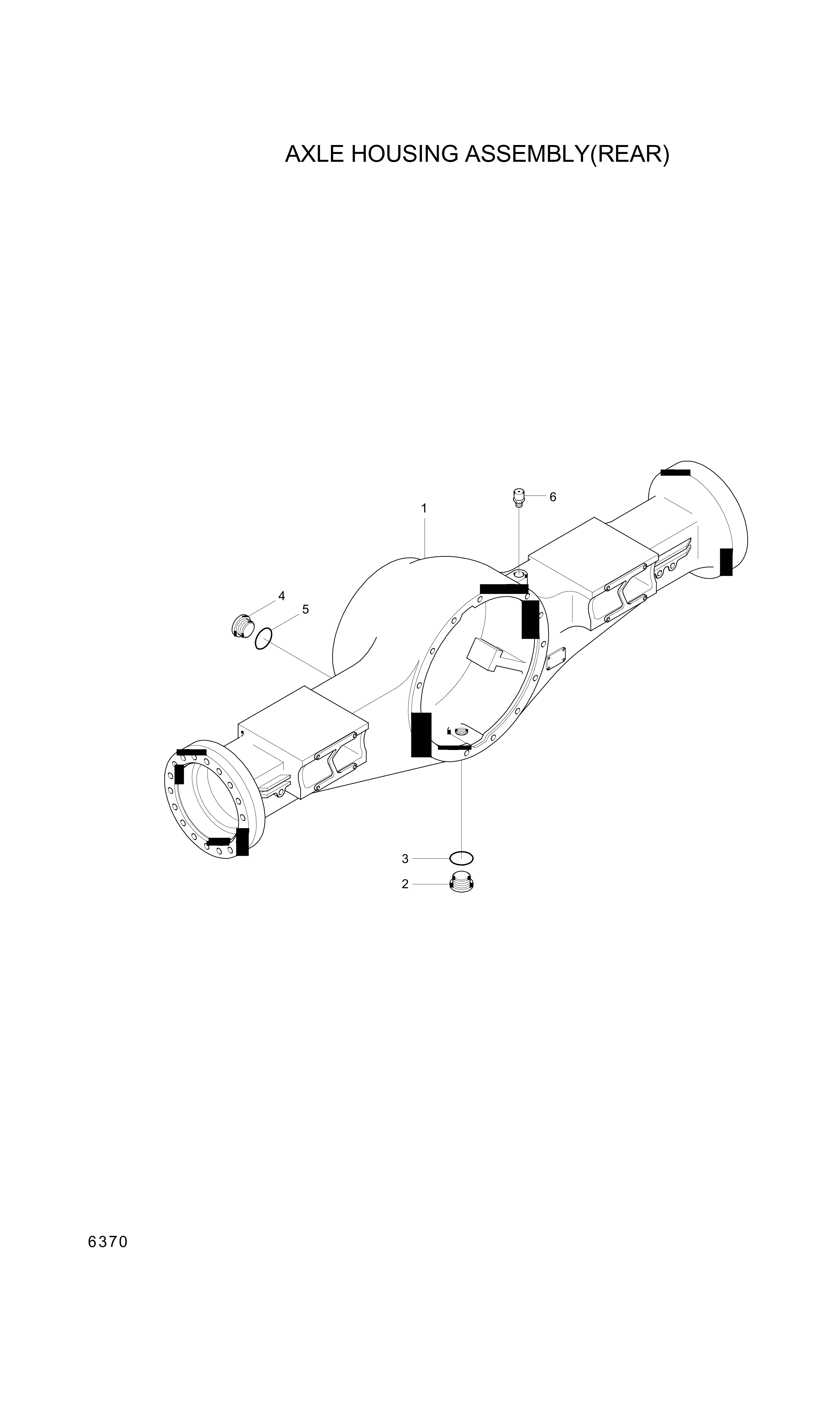 drawing for Hyundai Construction Equipment XKBQ-00291 - HOUSING-AXLE (figure 2)