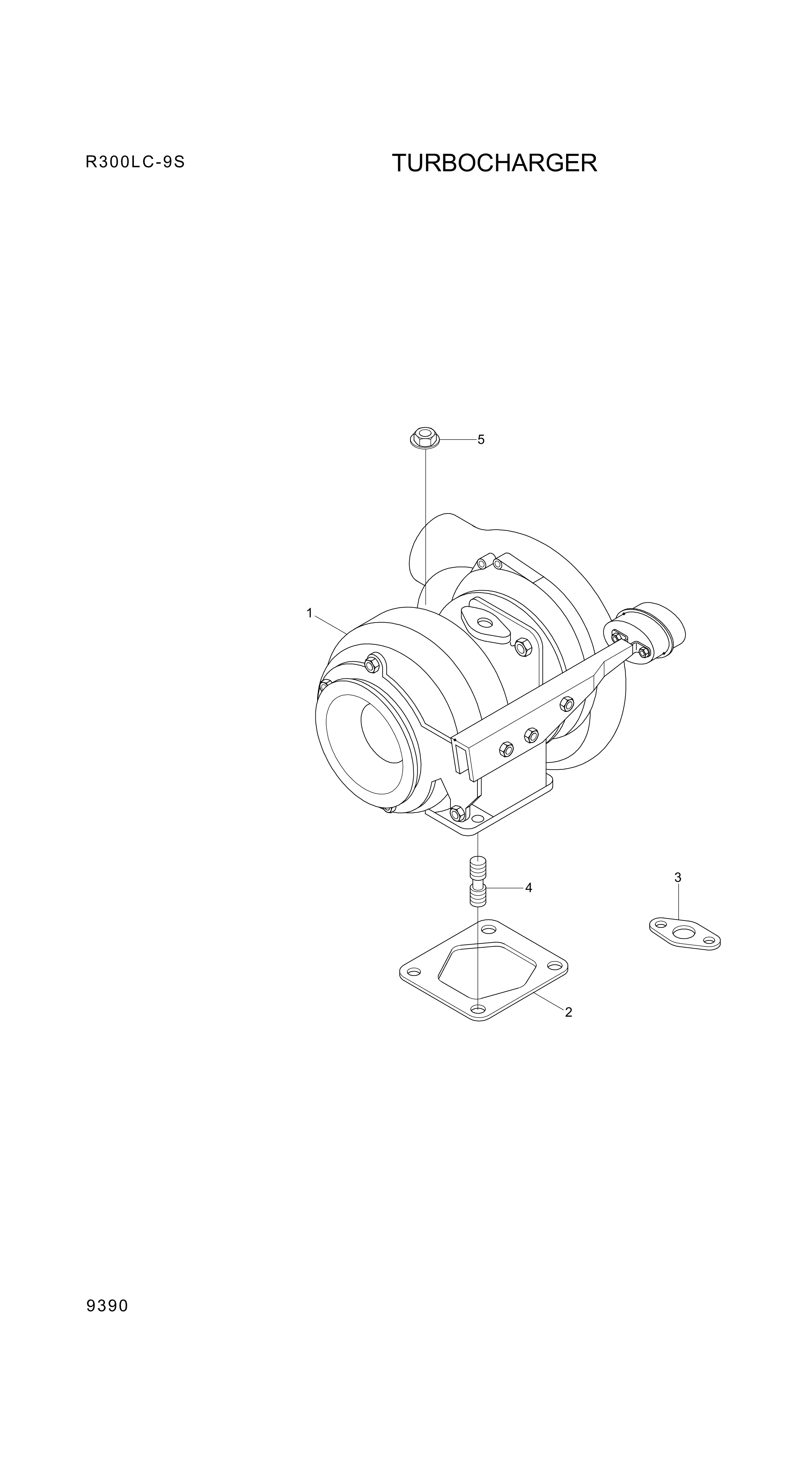 drawing for Hyundai Construction Equipment 3598500 - TURBOCHARGER ASSY (figure 3)