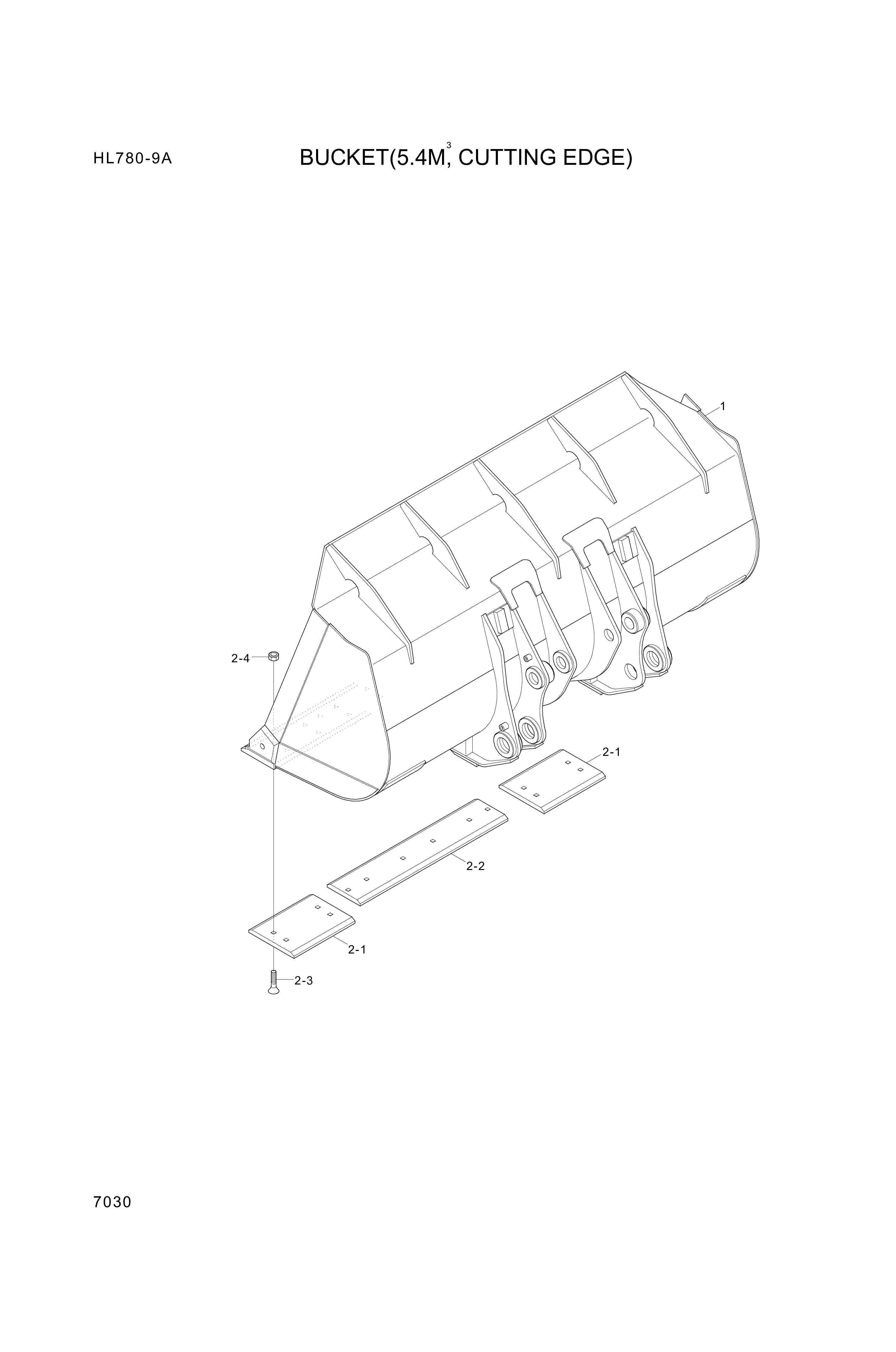 drawing for Hyundai Construction Equipment 61LQ-00031 - BUCKET (figure 4)