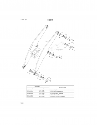 Technical drawing of Hyundai Construction Equipment 61LM-16660 PIN-JOINT with dimensions and layout (figure 2)