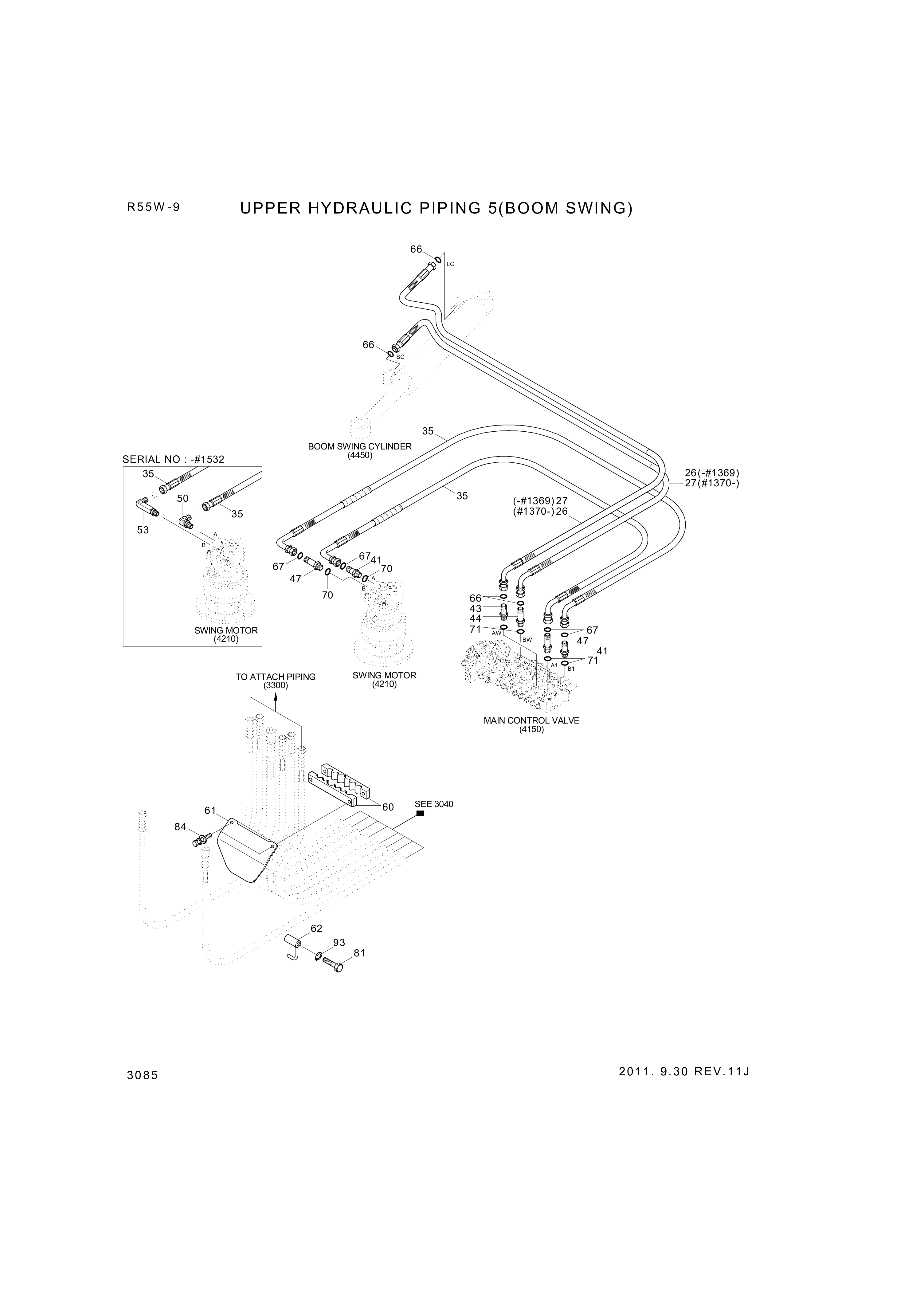 drawing for Hyundai Construction Equipment P930-065042 - HOSE ASSY-ORFS&THD (figure 5)