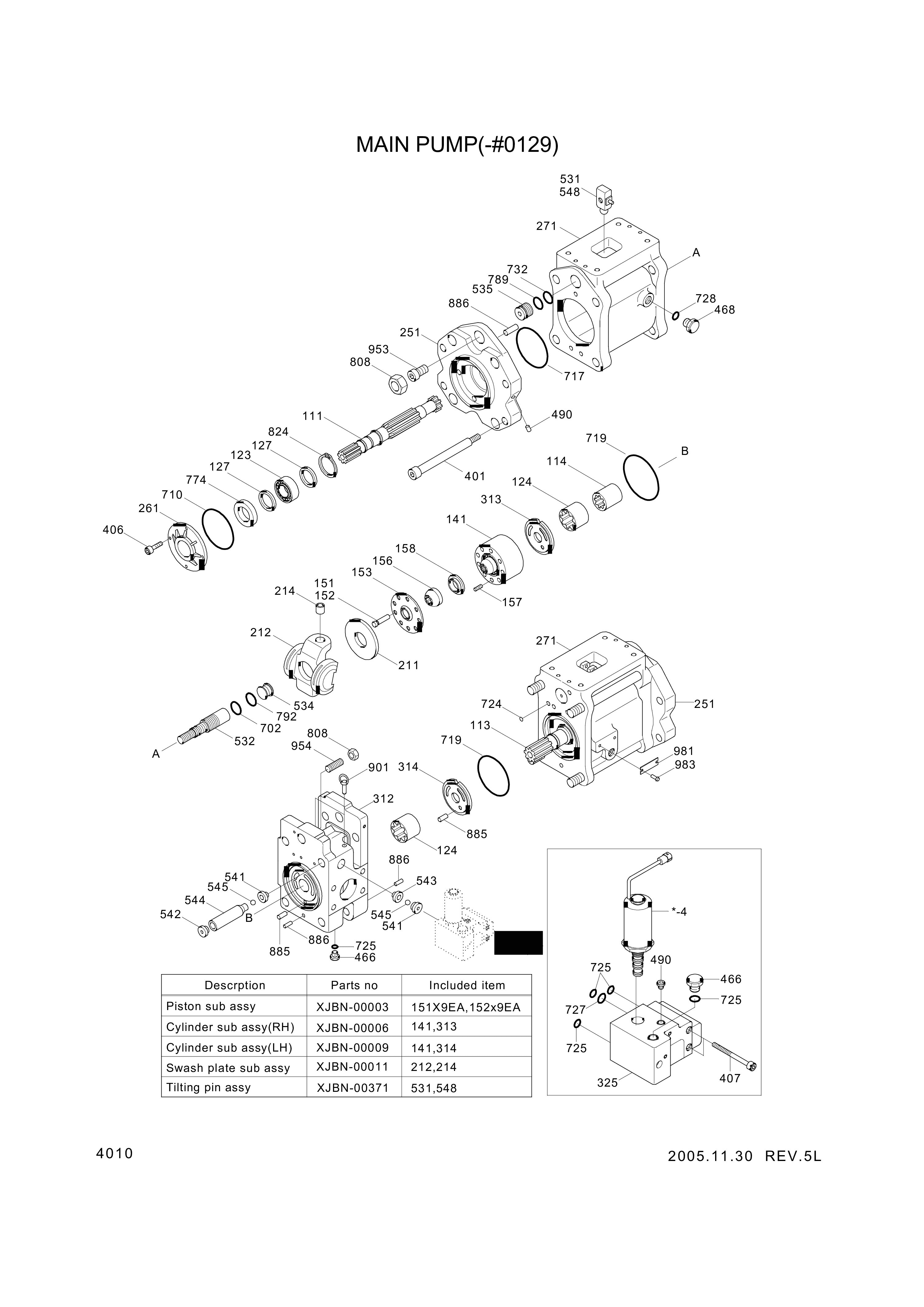 drawing for Hyundai Construction Equipment XKAH-00239 - BLOCK KIT-ROTARY LH (figure 3)