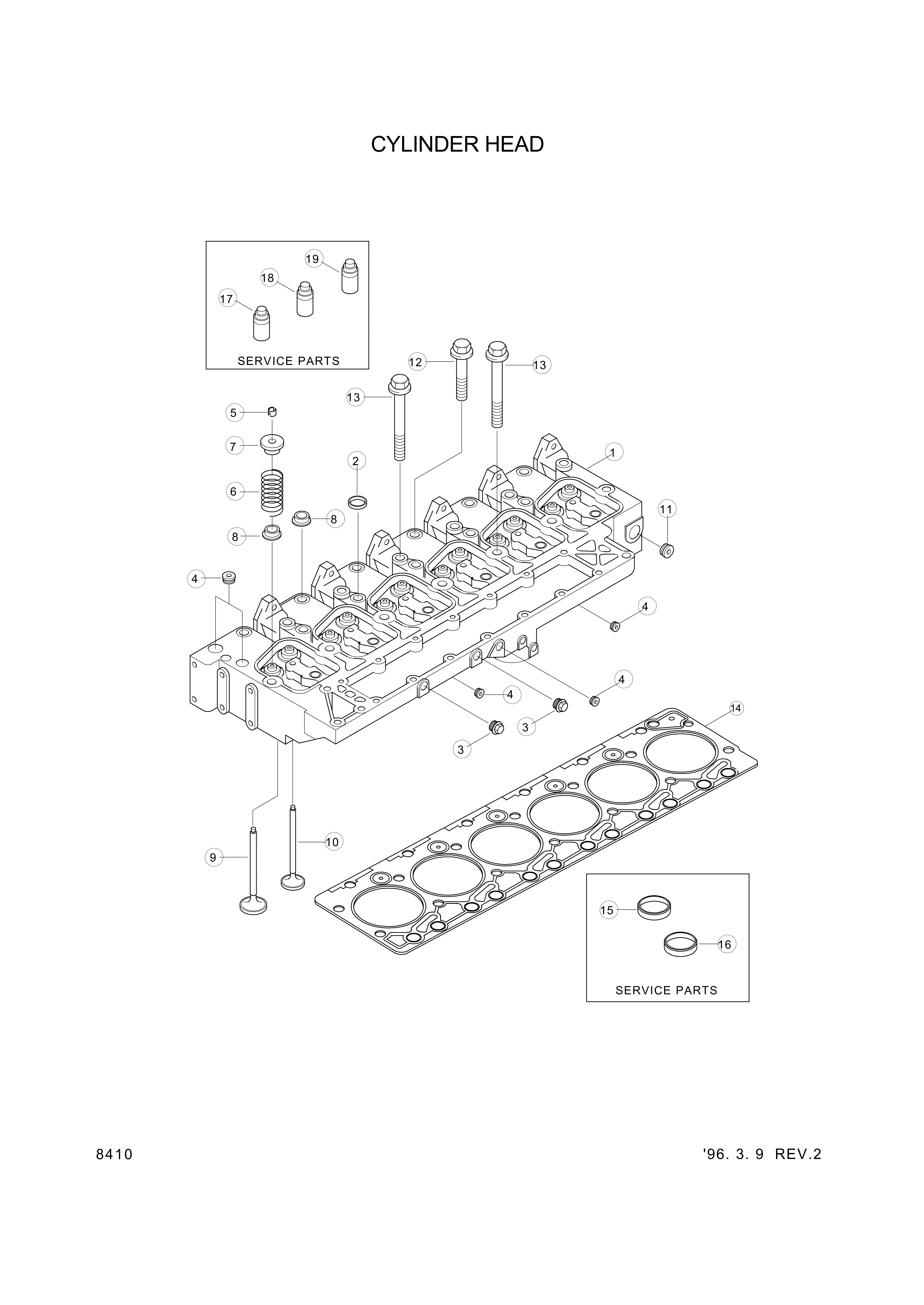 drawing for Hyundai Construction Equipment YUBP-06232 - HEAD-CYL (figure 5)